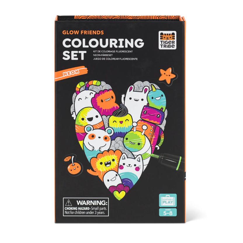 Tiber Tribe Neon Coloring Set - Glow Friends-Tiger Tribe-Little Giant Kidz