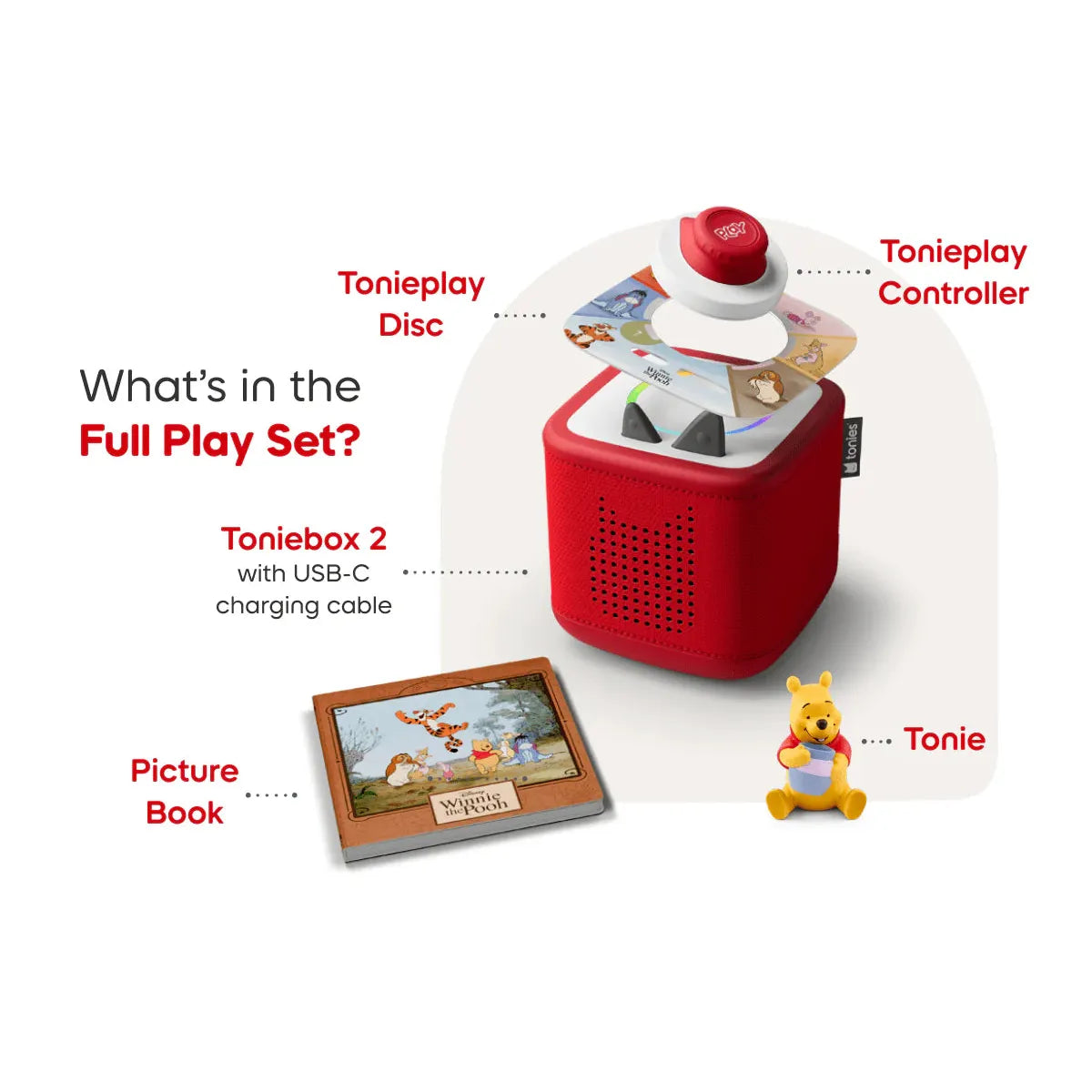 Tonies® Toniebox 2 Play Set- Winnie the Pooh (Sunset Red)-Tonies-Little Giant Kidz