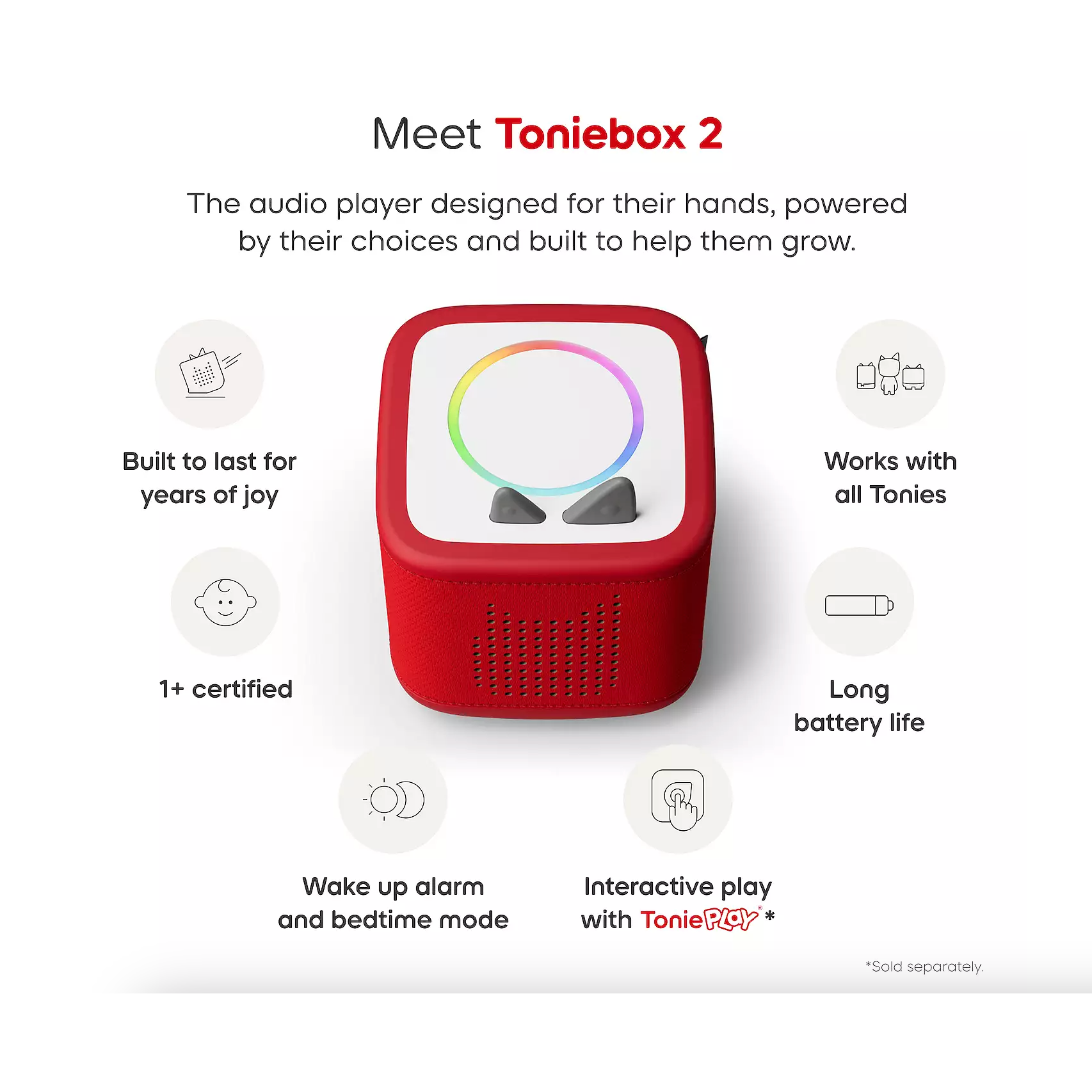 Tonies® Toniebox 2 Starter Set- Playtime Puppy (Sunset Red)-Tonies-Little Giant Kidz
