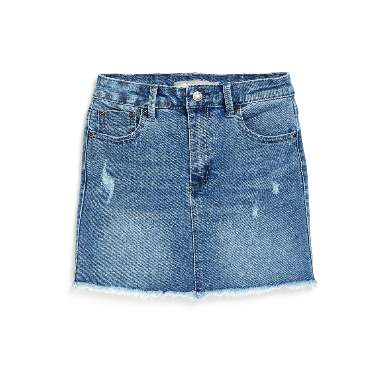 Tractr Girls Nini Fray Hem Denim Skirt-TRACTR JEANS-Little Giant Kidz
