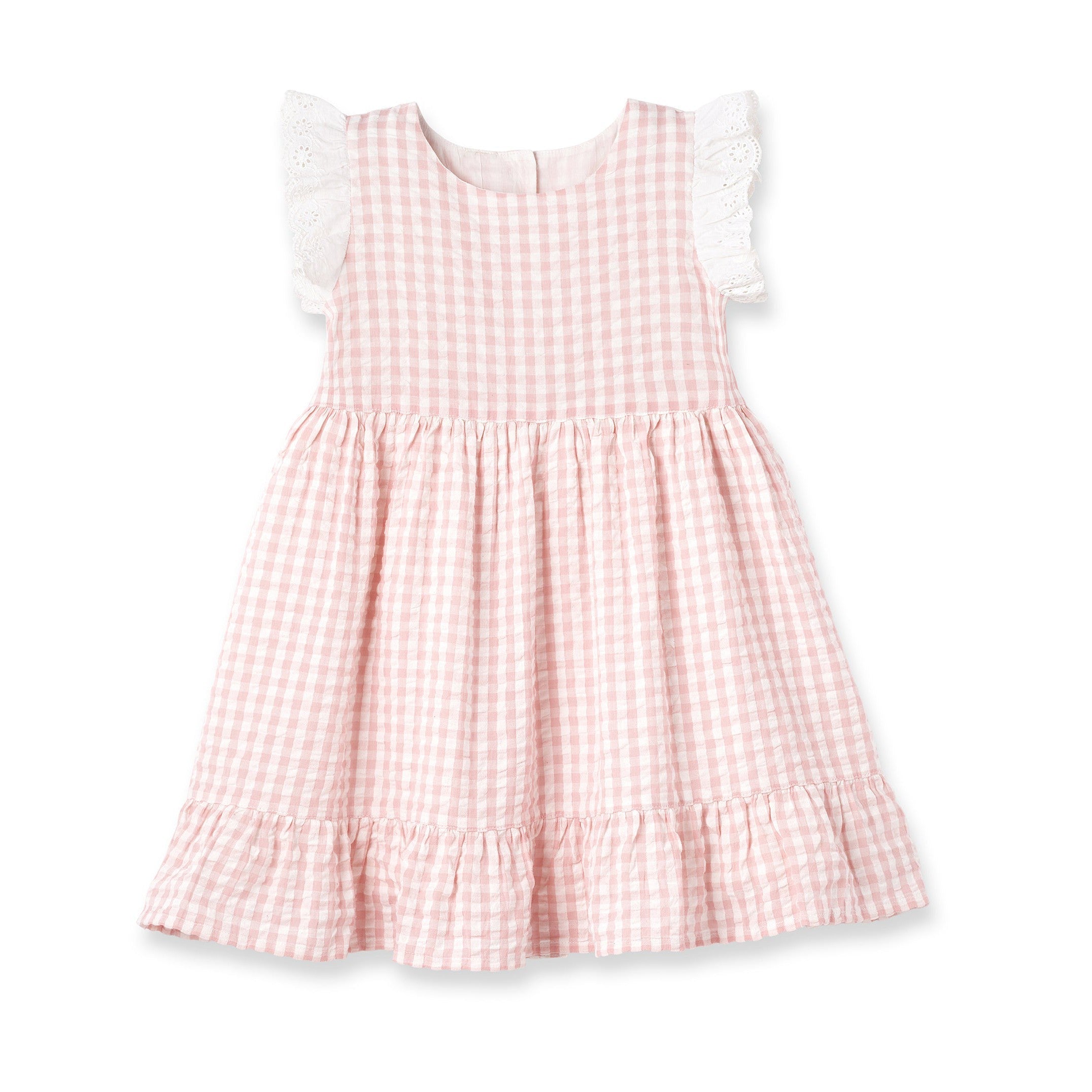 Truffles Ruffles Gingham Dress- Pink-TESA BABE-Little Giant Kidz