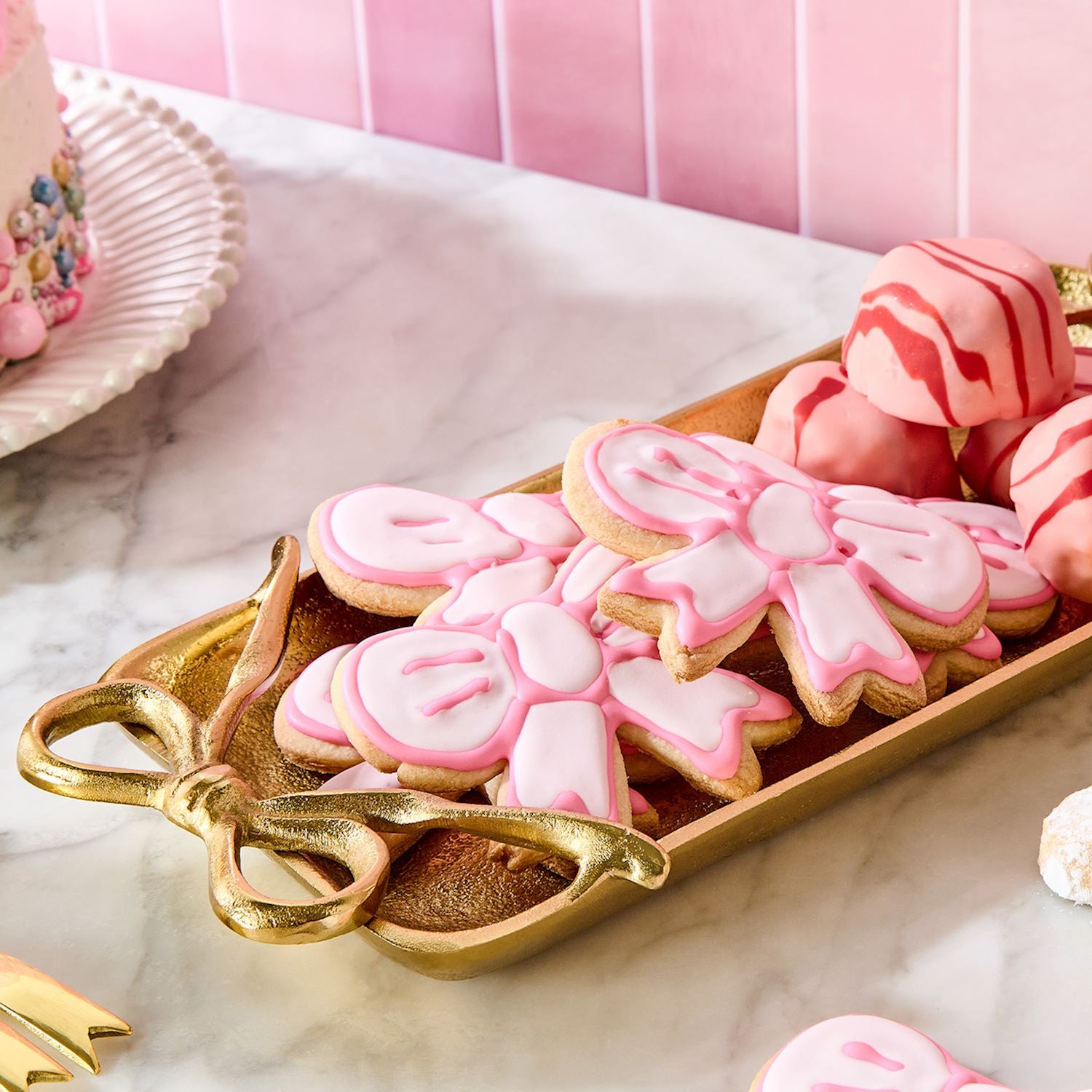 Two's Company Gold Bows Serving Trays-TWO'S COMPANY-Little Giant Kidz