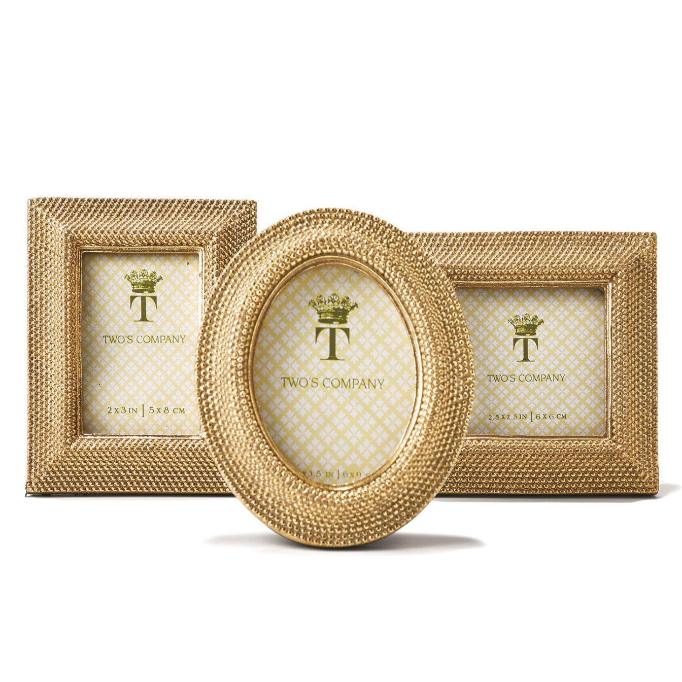 Two's Company Golden Dots Photo Frame - Assorted-TWO'S COMPANY-Little Giant Kidz