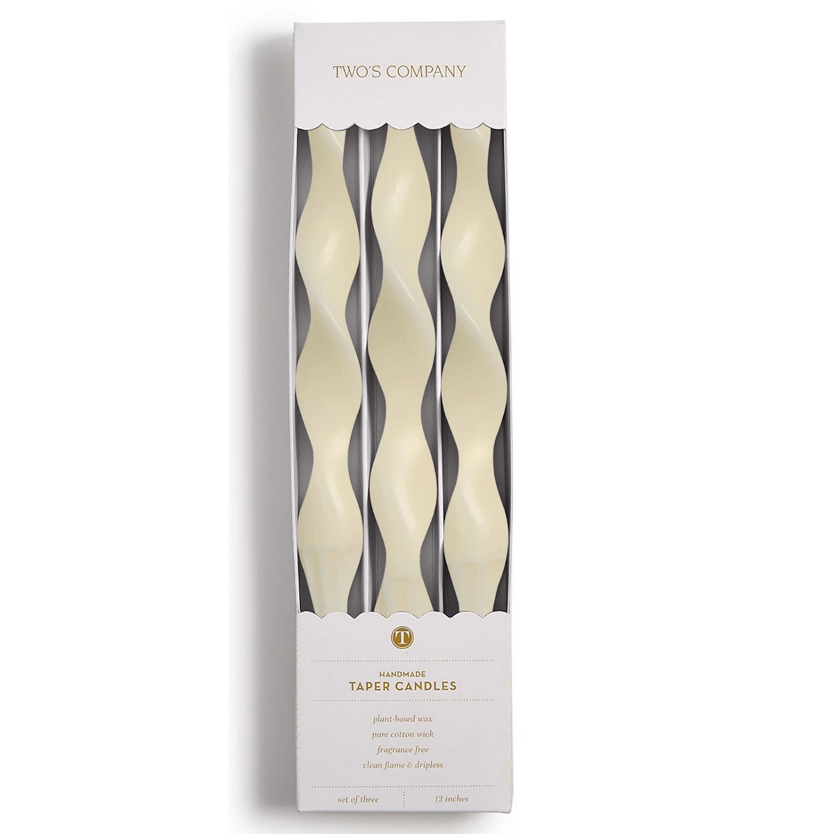Two's Company Twist and Glow Set of 3 12" Twist Taper Candles-Two's Company-Little Giant Kidz