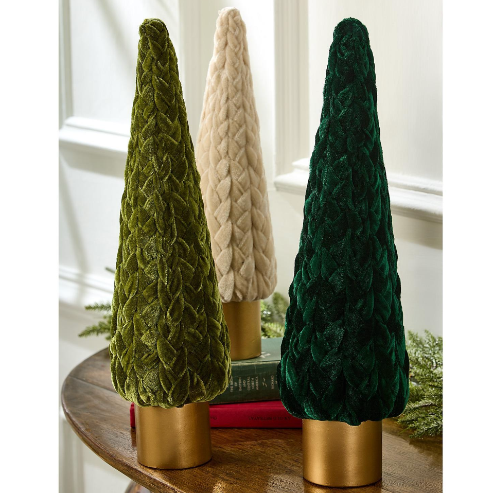 Two's Company Velvet Ribbon Trees with Wooden Base-TWO'S COMPANY-Little Giant Kidz
