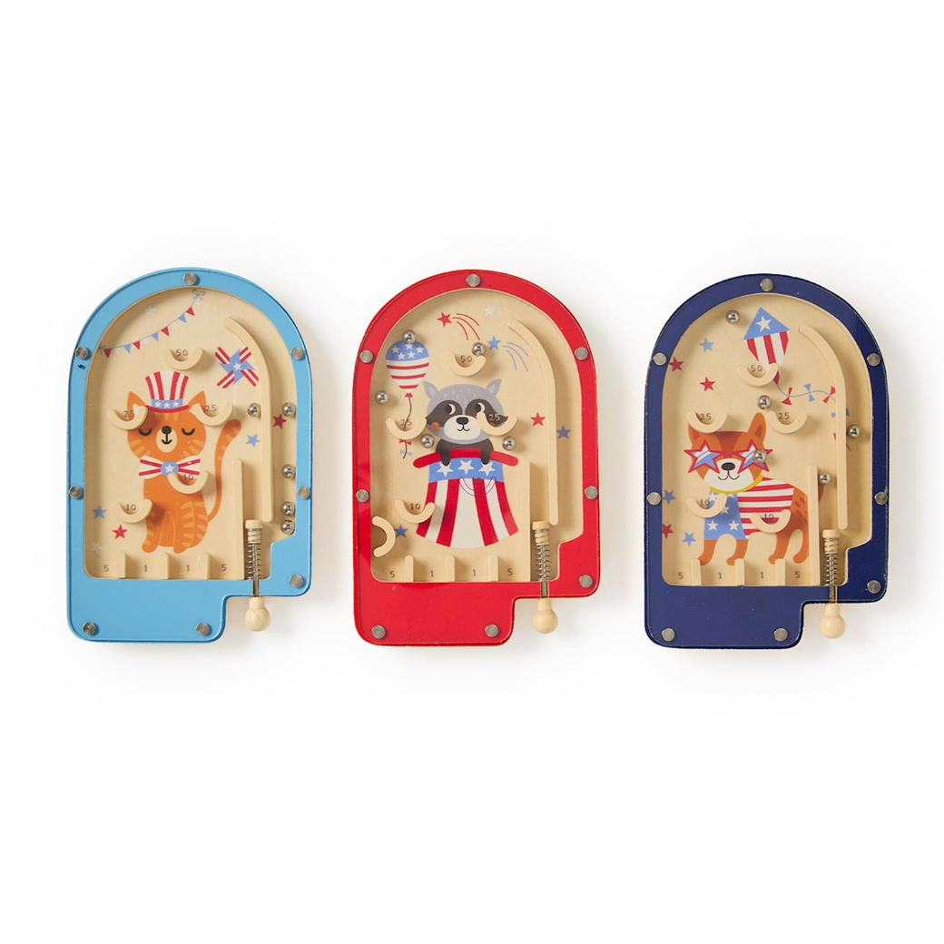 Two's Company Wooden Pinball Game- Stars and Stripes Crew-TWO'S COMPANY-Little Giant Kidz