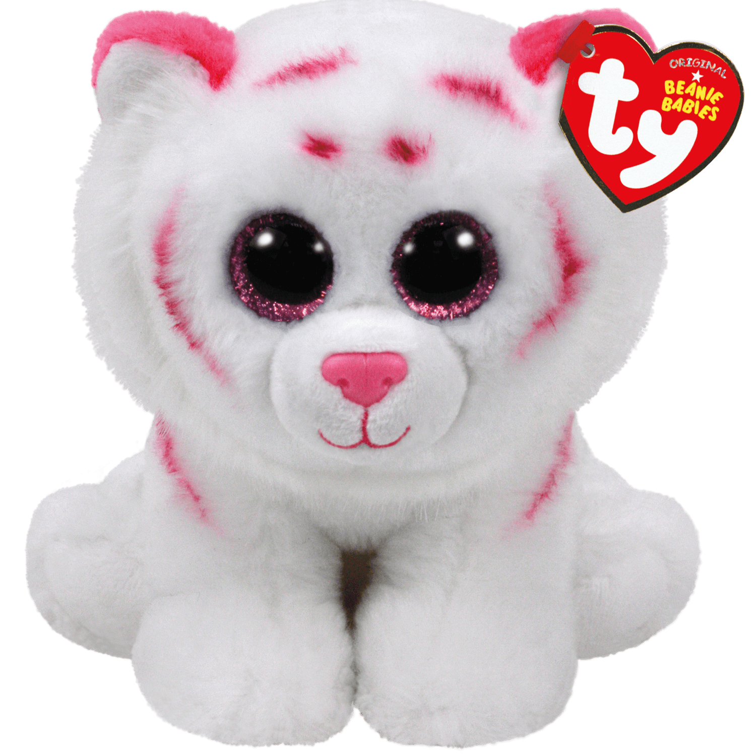Ty Beanie Babies Tabor Pink & White Tiger Regular - 8"-TY Inc-Little Giant Kidz