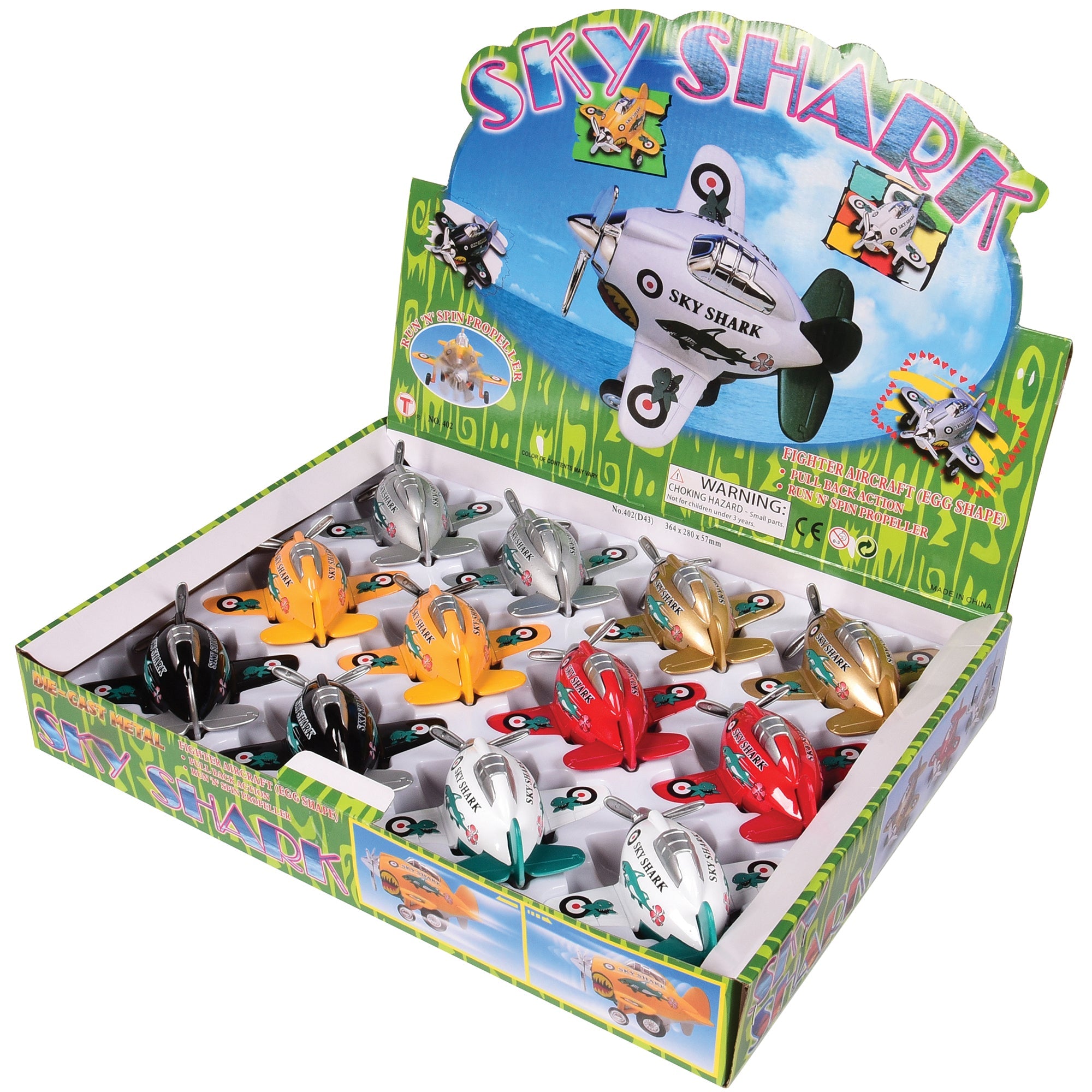 U.S. Toy Die-Cast Sky Shark Plane (Assorted Styles)-U.S. TOY-Little Giant Kidz