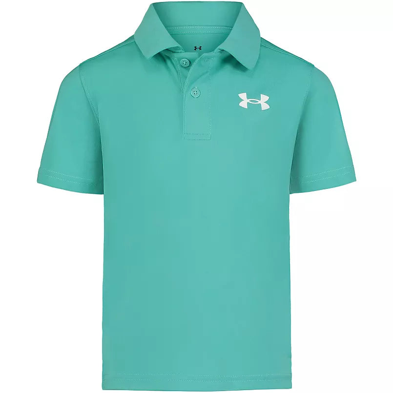 Under Armour Boy UA MatchPlay Solid Polo - Radial Turquoise-UNDER ARMOUR-Little Giant Kidz