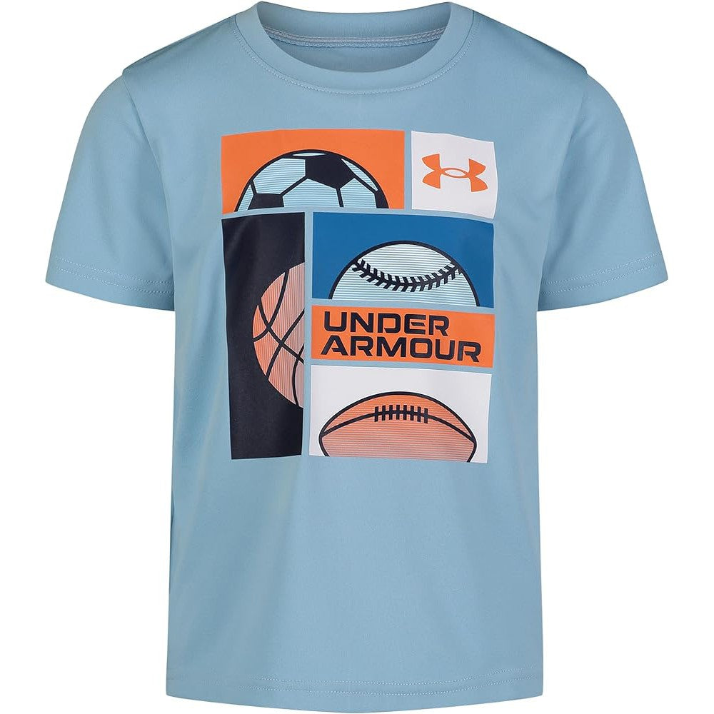 Under Armour Boys' UA Grid Sports Short Sleeve - Blizzard-UNDER ARMOUR-Little Giant Kidz