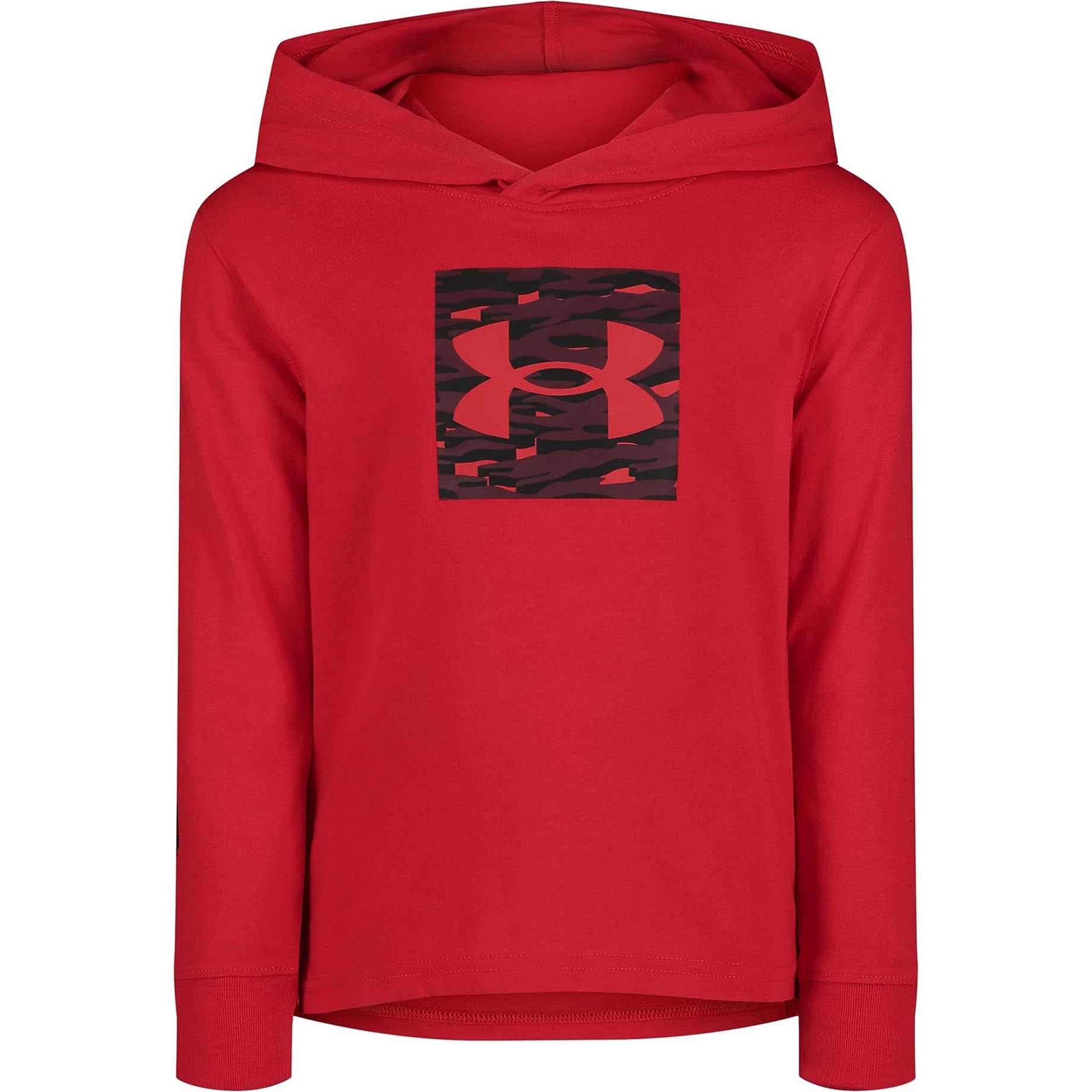 Under Armour Boys' UA Sediment Camo Long Sleeve Hoodie - Red-UNDER ARMOUR-Little Giant Kidz