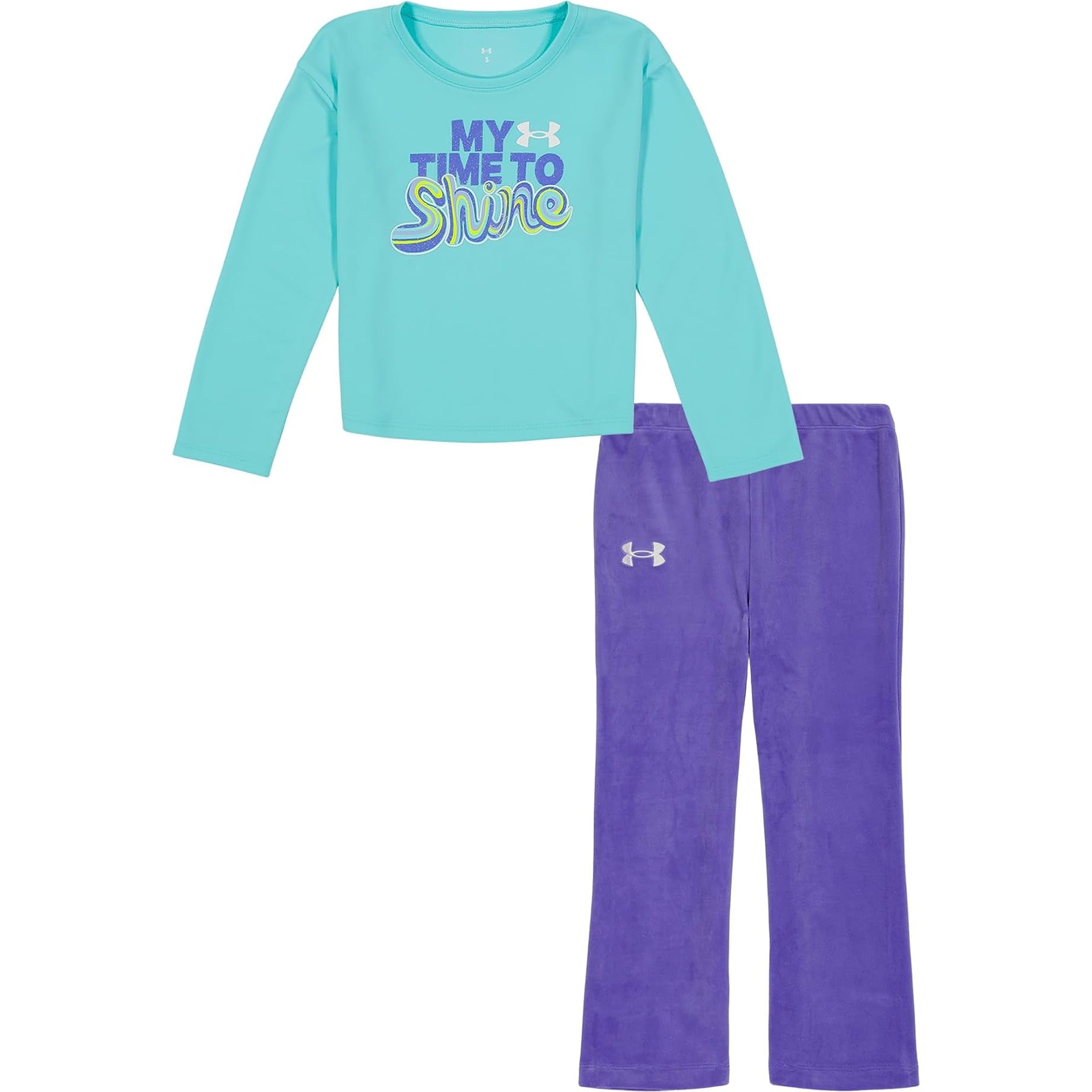Under Armour Girls' UA My Time to Shine Set - Neo Turquoise-UNDER ARMOUR-Little Giant Kidz