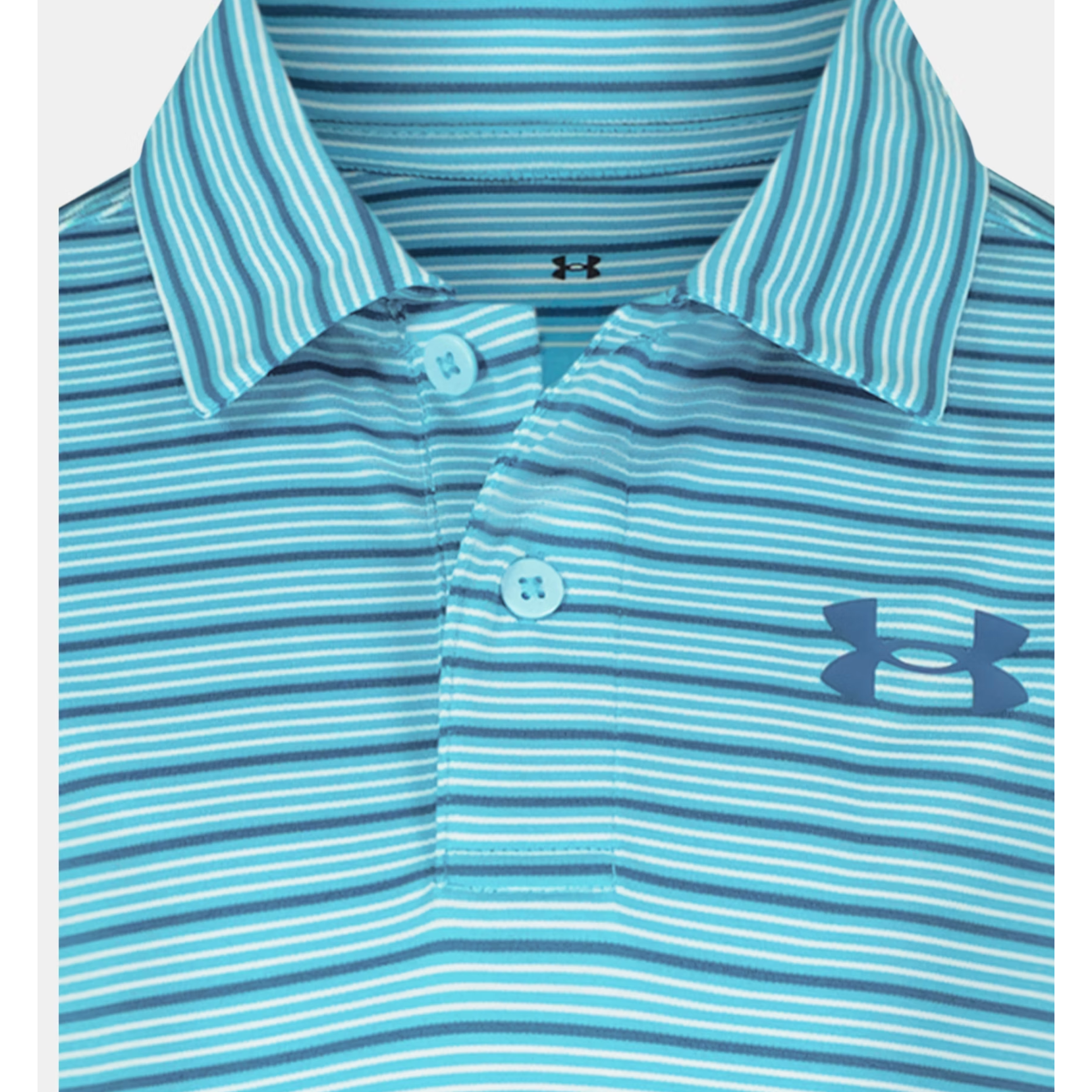 Under Armour Matchplay Stripe Polo- Fresco Blue-UNDER ARMOUR-Little Giant Kidz