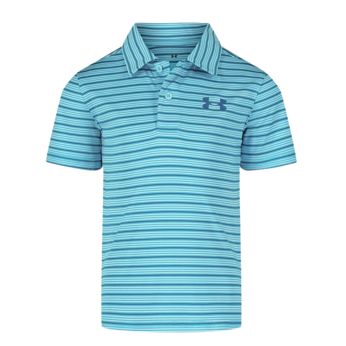 Under Armour Matchplay Stripe Polo- Fresco Blue-UNDER ARMOUR-Little Giant Kidz