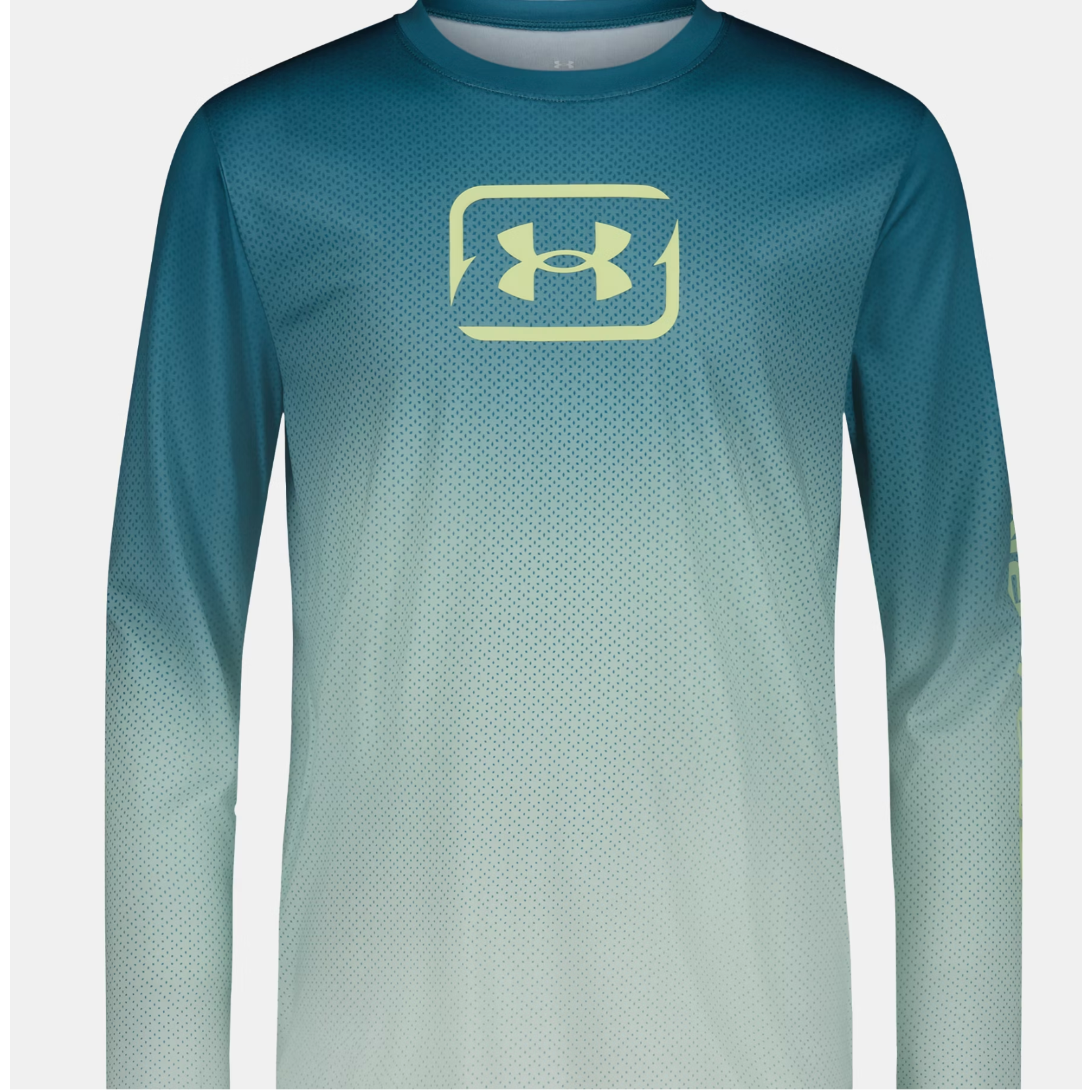 Under Armour Print UPF Fish Long Sleeve Shirt- Boundless Blue-UNDER ARMOUR-Little Giant Kidz