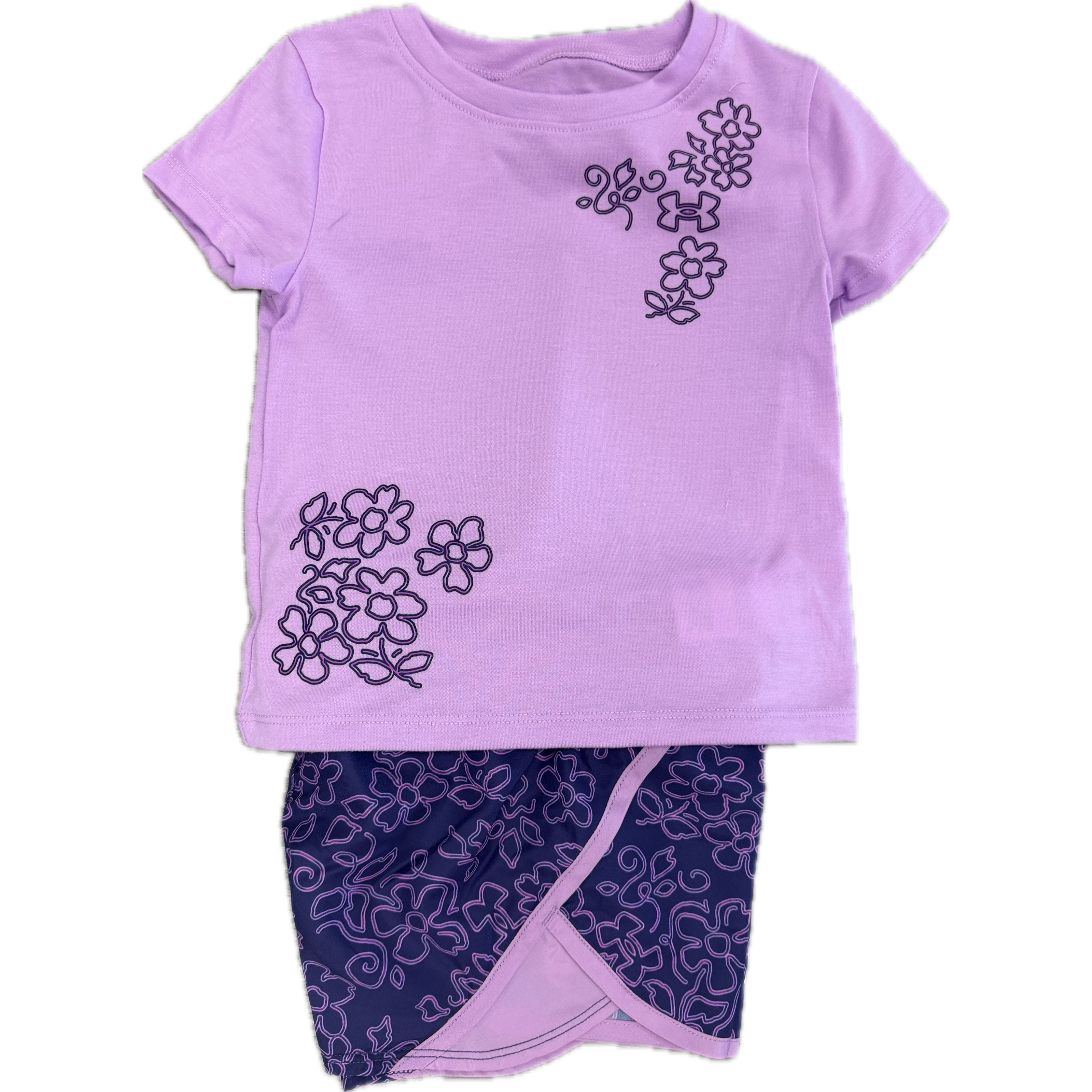Under Armour Printed Woven Skort Set- Pink Dawn-UNDER ARMOUR-Little Giant Kidz