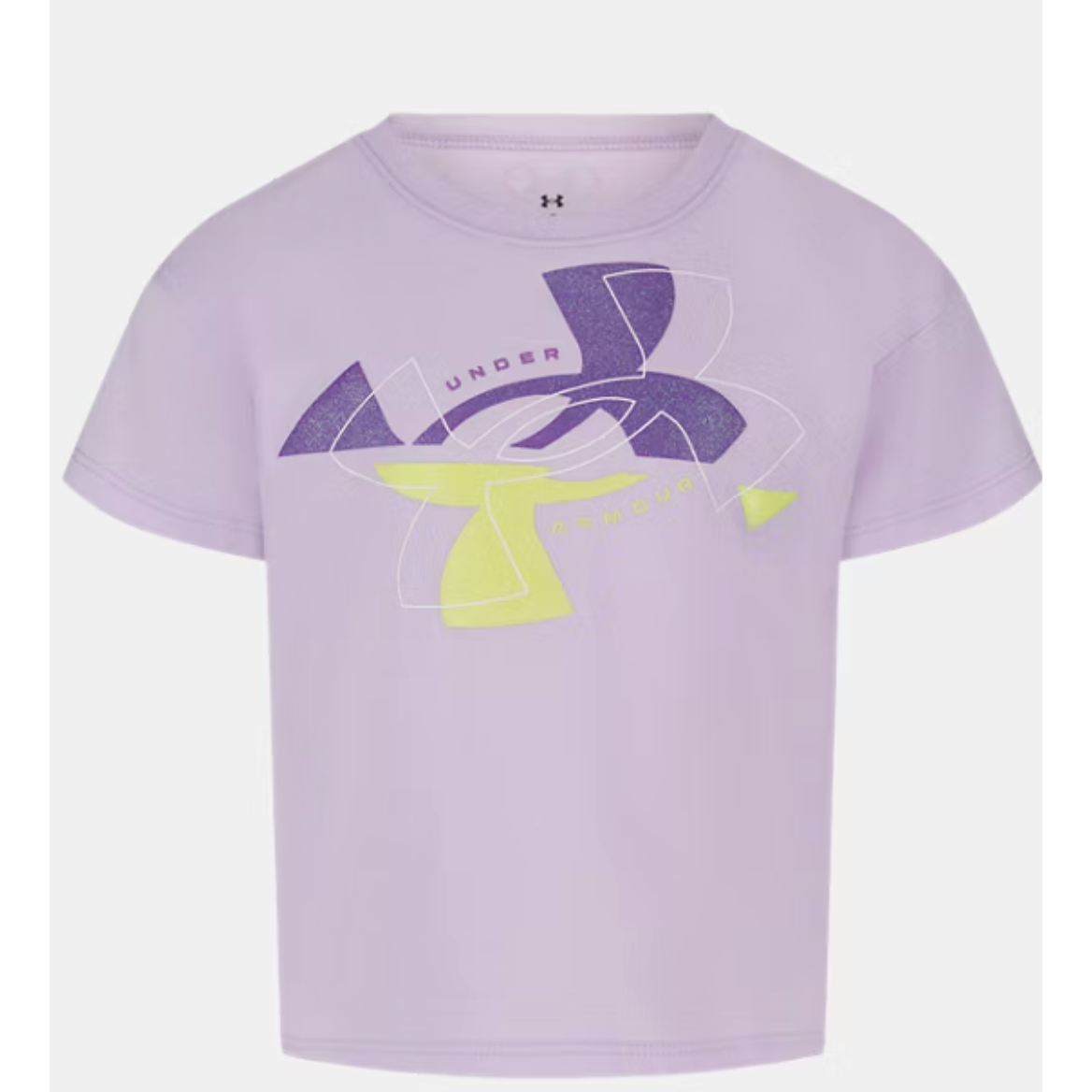 Under Armour Split Logo Short Sleeve Tee- Purple Crest-UNDER ARMOUR-Little Giant Kidz
