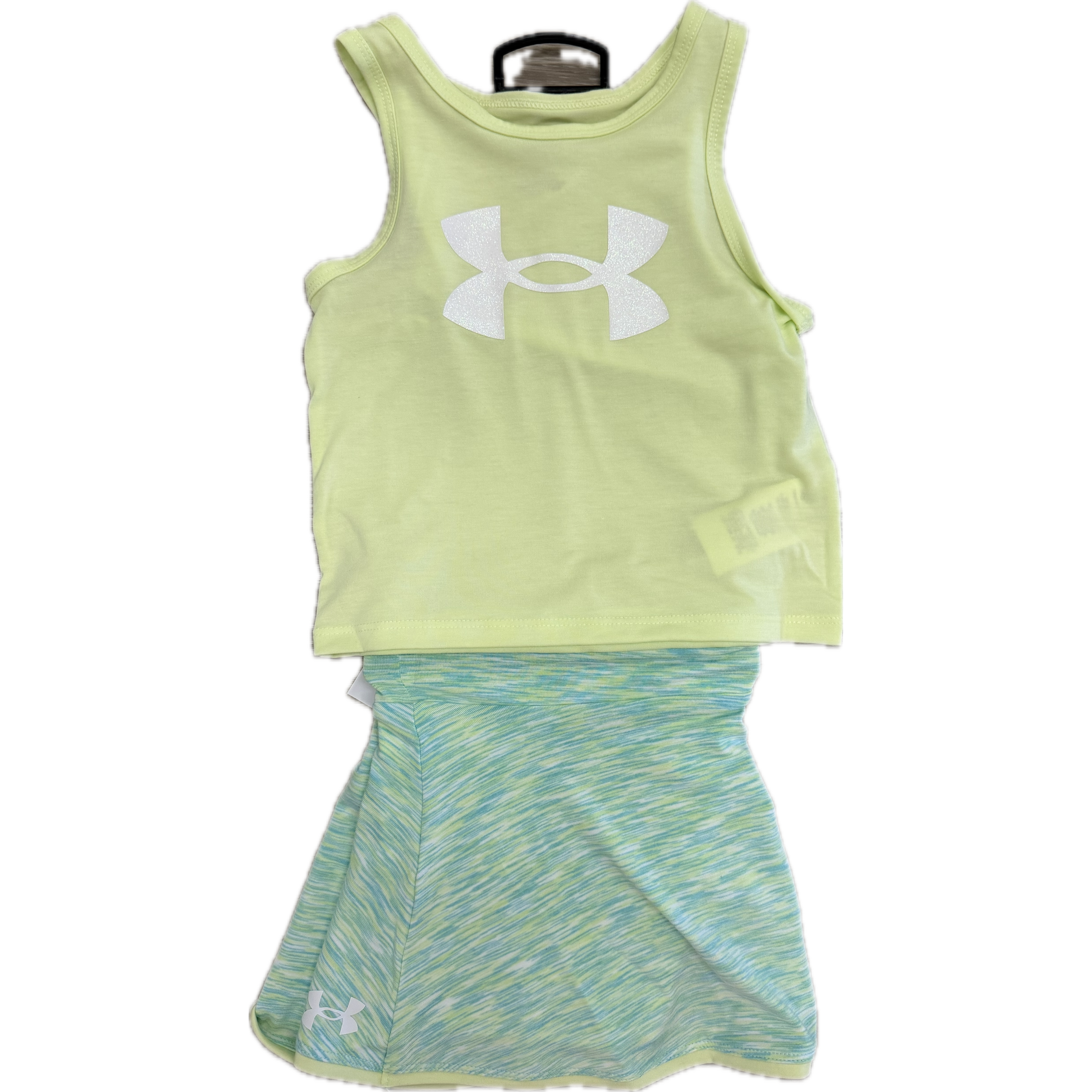 Under Armour Tank Wrap Skort Set- Fade Green-UNDER ARMOUR-Little Giant Kidz
