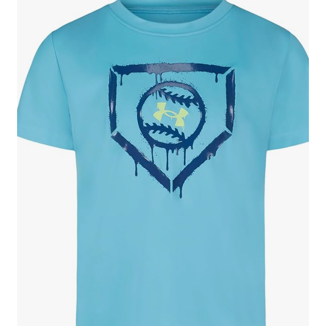 Under Armour Tech Baseball Spray Short Sleeve- Fresco Blue-UNDER ARMOUR-Little Giant Kidz