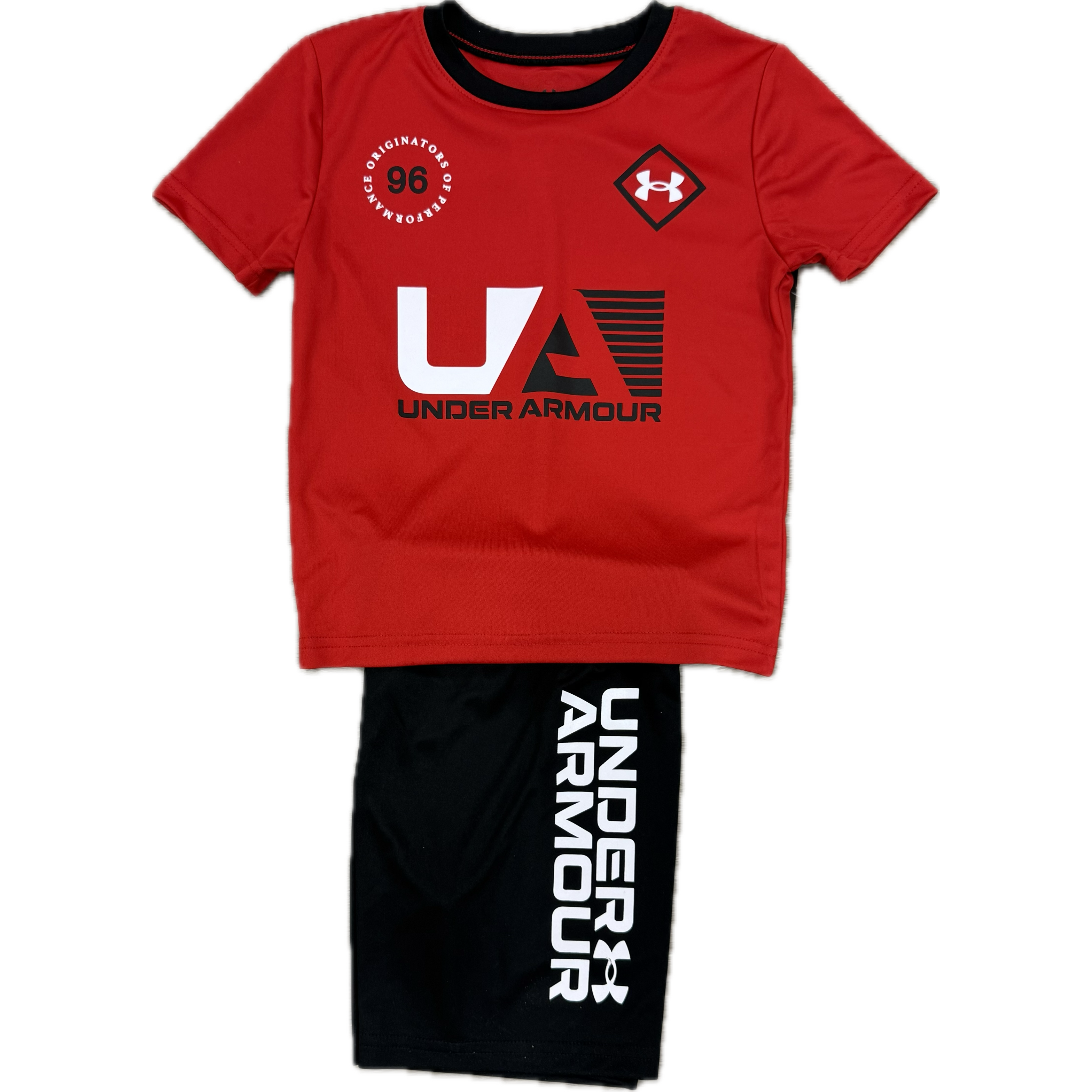 Under Armour Tech Soccer Short Set-Red-UNDER ARMOUR-Little Giant Kidz