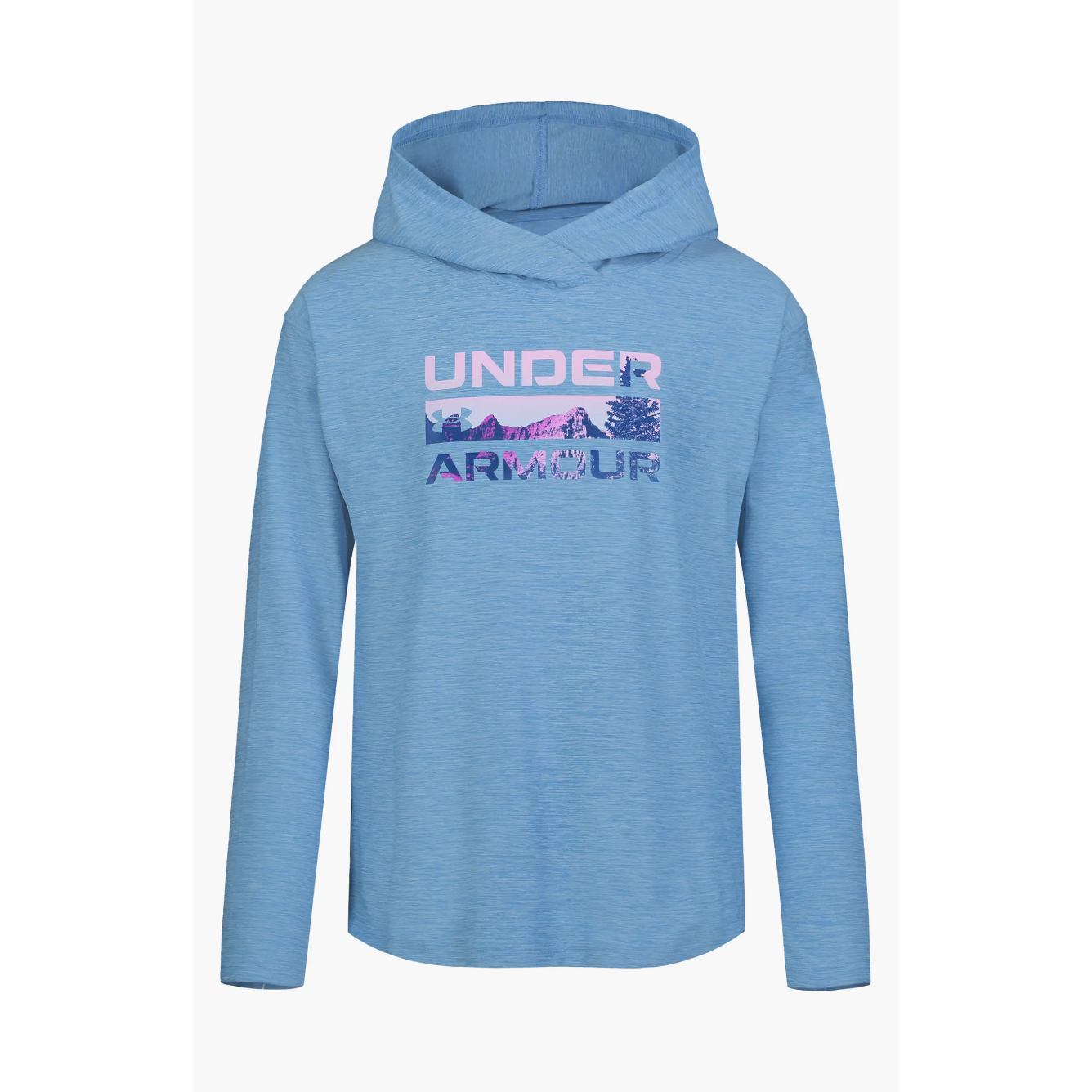 Girls Mountain Stack Hoodie Blue YSM Under Armour