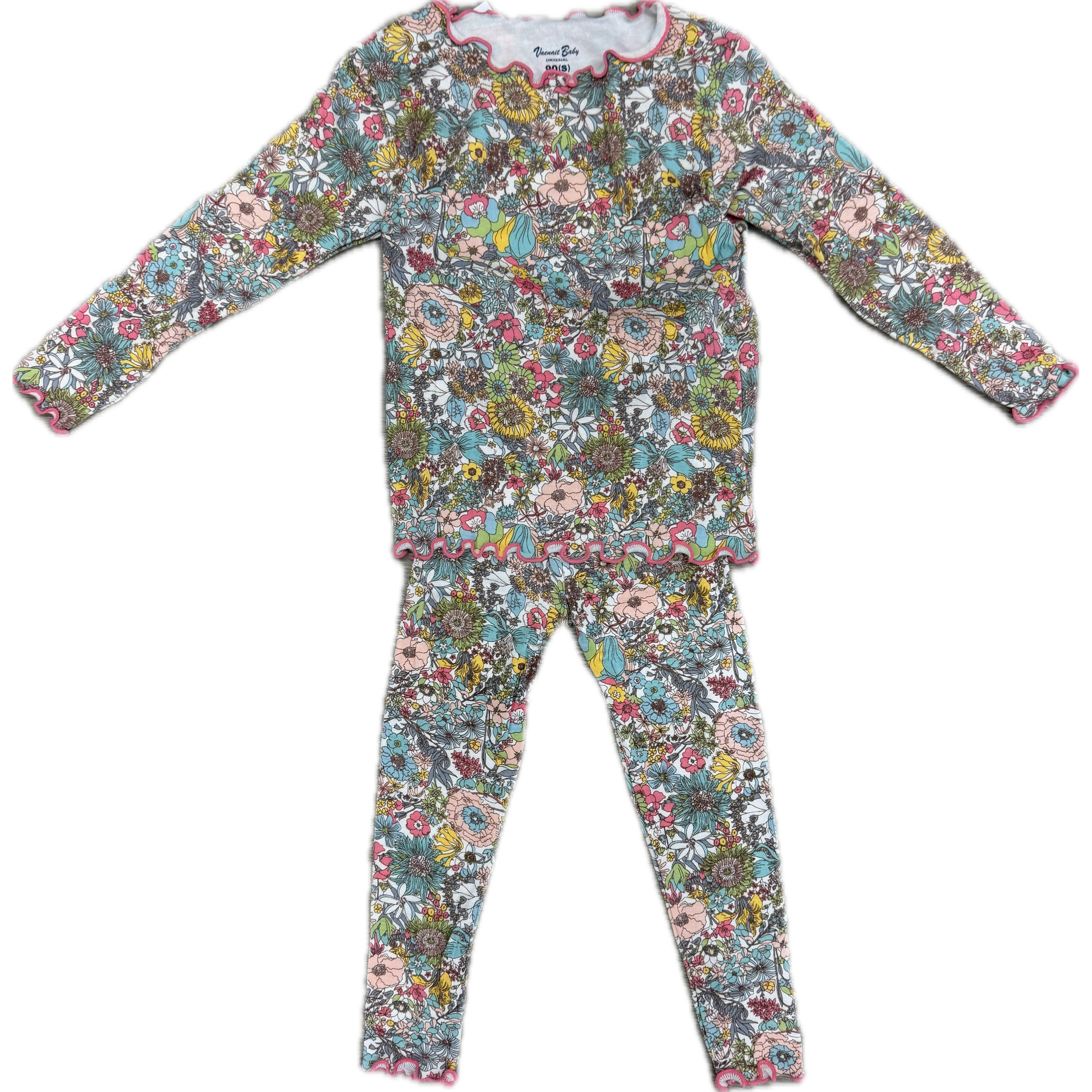 Vaenait Baby Shirring Floral Long Sleeve Pajama-Vaenait Baby-Little Giant Kidz