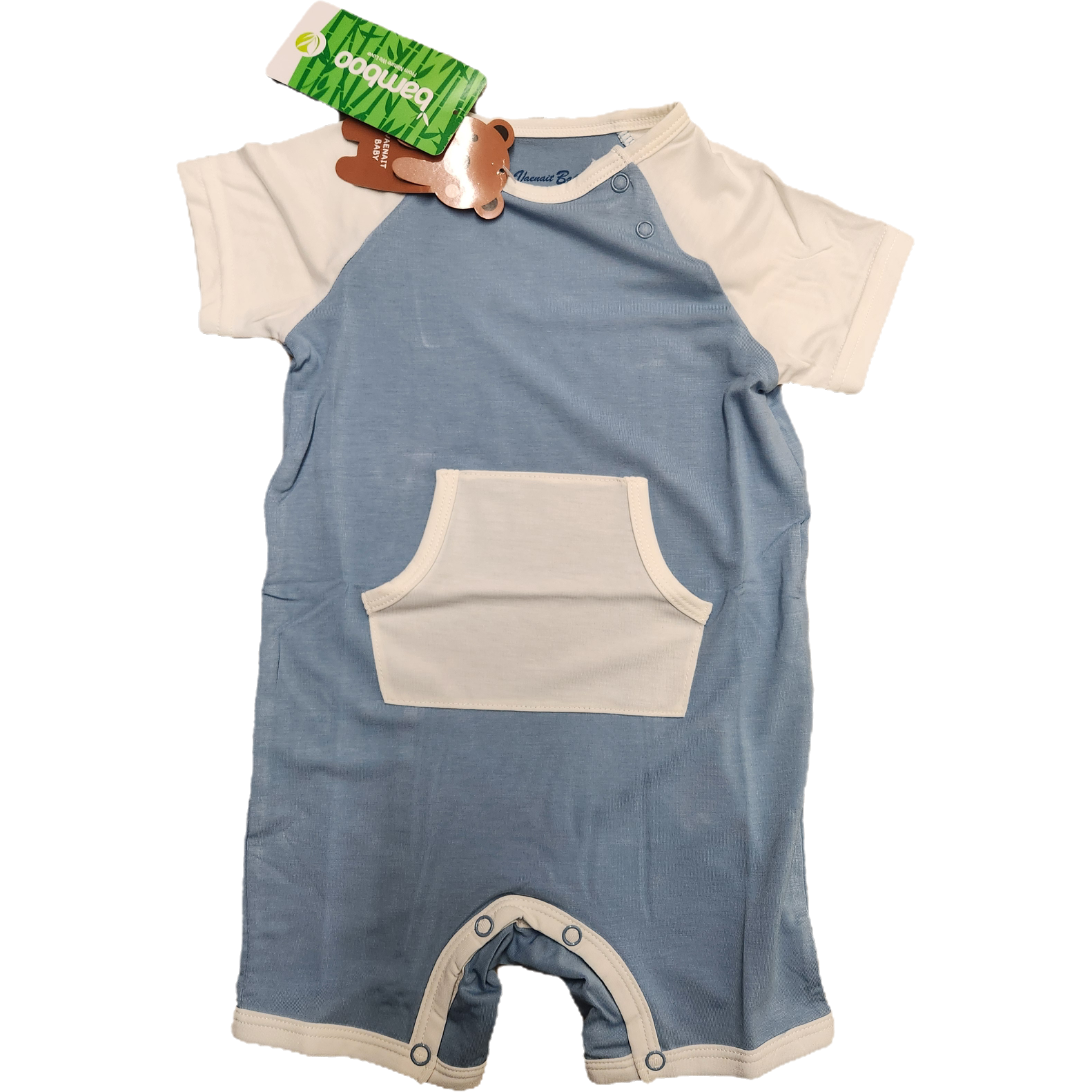 Vaenait Baby Smile Baby Romper - Blue-Vaenait-Little Giant Kidz