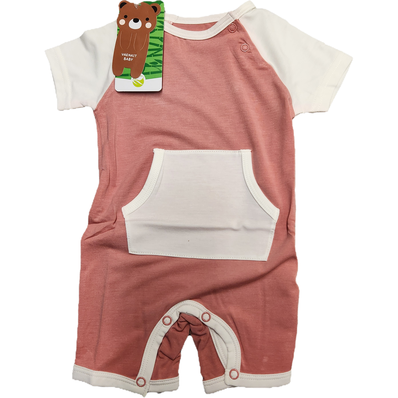 Vaenait Baby Smile Baby Romper - Pink-Vaenait-Little Giant Kidz