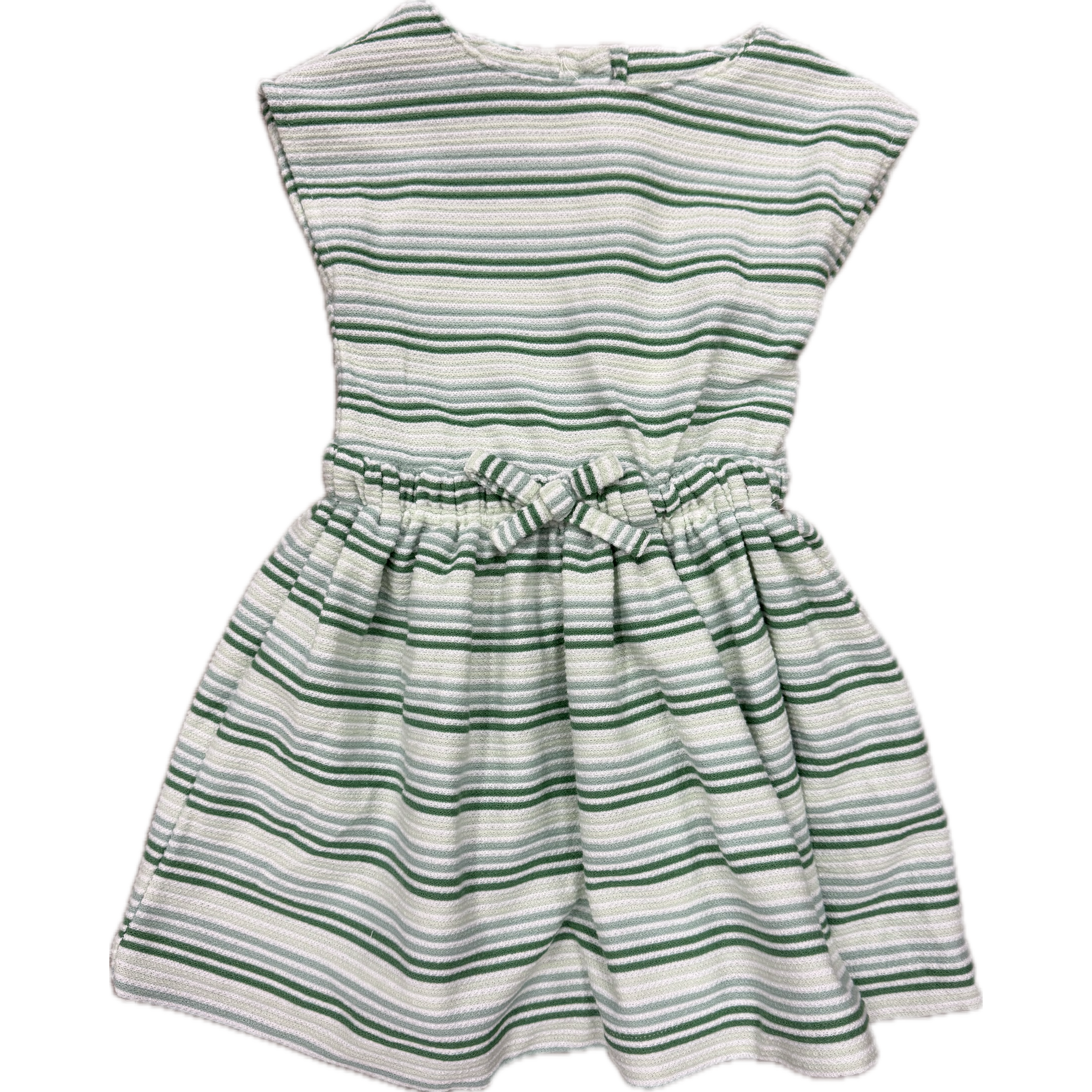 Vignette Cindy Green Stripe Terry Dress-VIGNETTE-Little Giant Kidz