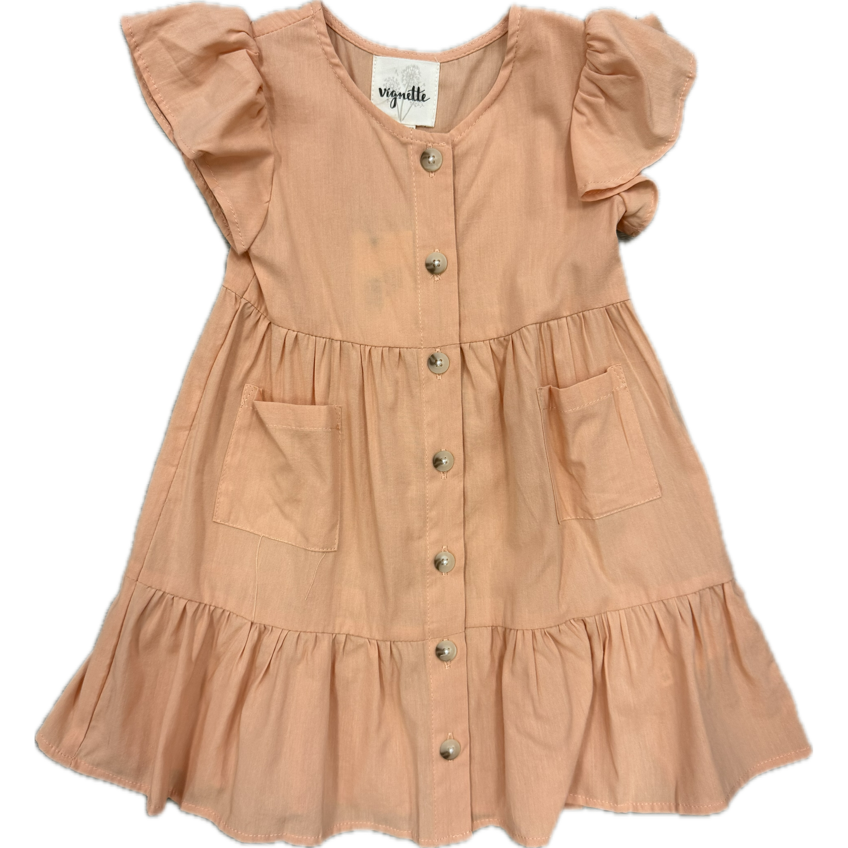 Vignette Simone Orange Dress-VIGNETTE-Little Giant Kidz