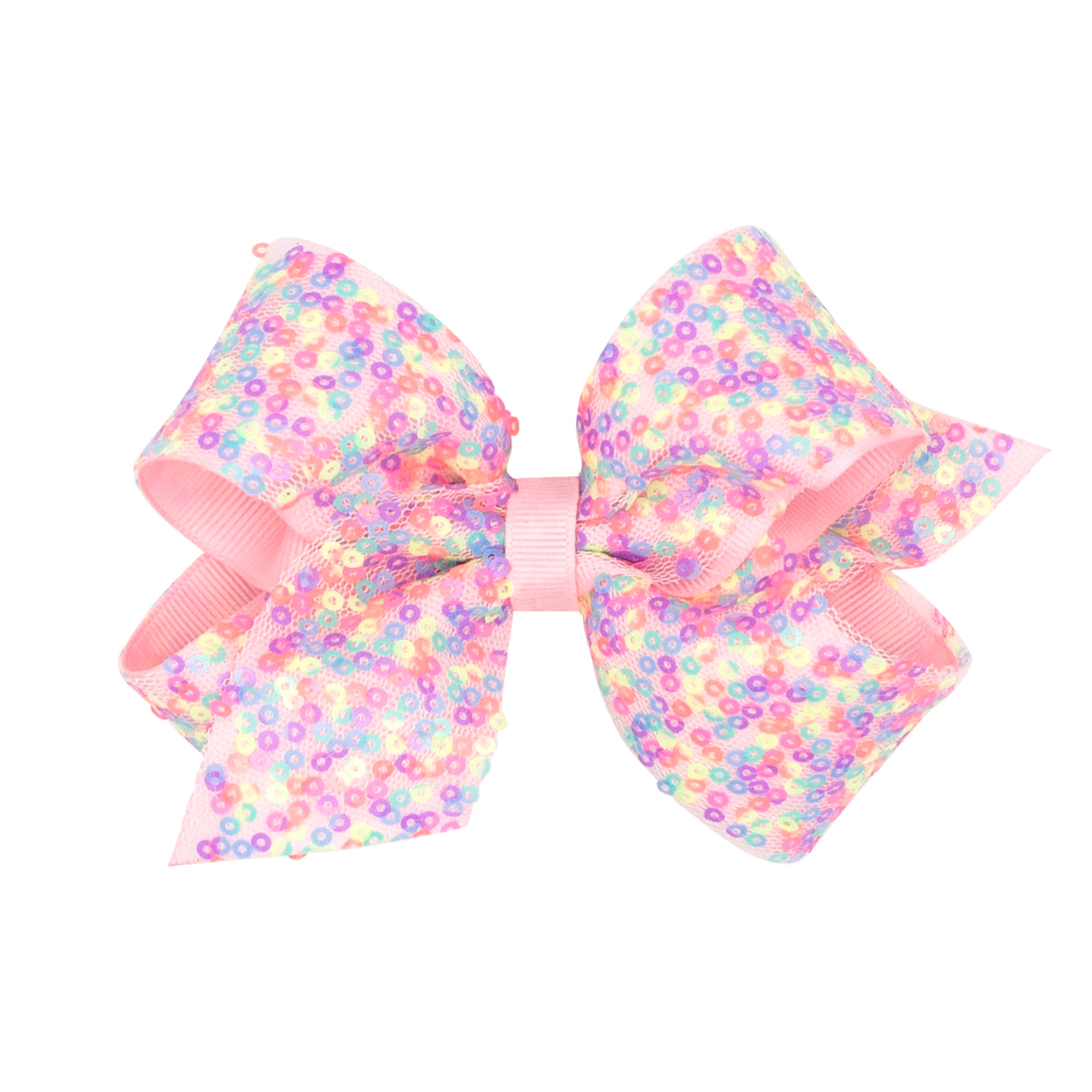 Wee Ones Medium Confetti Sequin with Grosgrain Underlay Hair Bow-WEE ONES-Little Giant Kidz