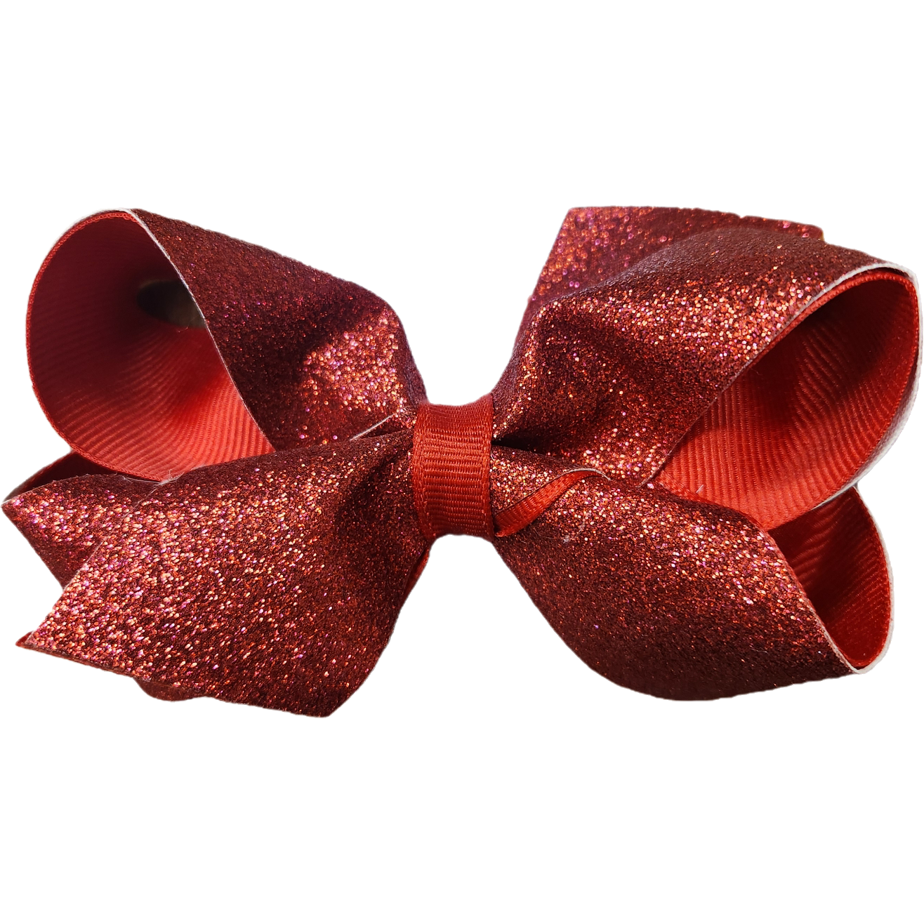 Wee Ones Medium Glitter Vinyl with Grosgrain Underlay Hair Bow-WEE ONES-Little Giant Kidz