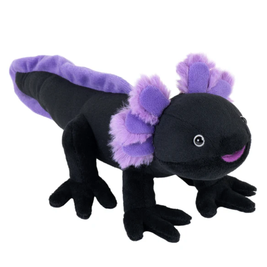 Wild Republic Cuddlekins Mini Black Axolotl Stuffed Animal - 8"-Wild Republic-Little Giant Kidz