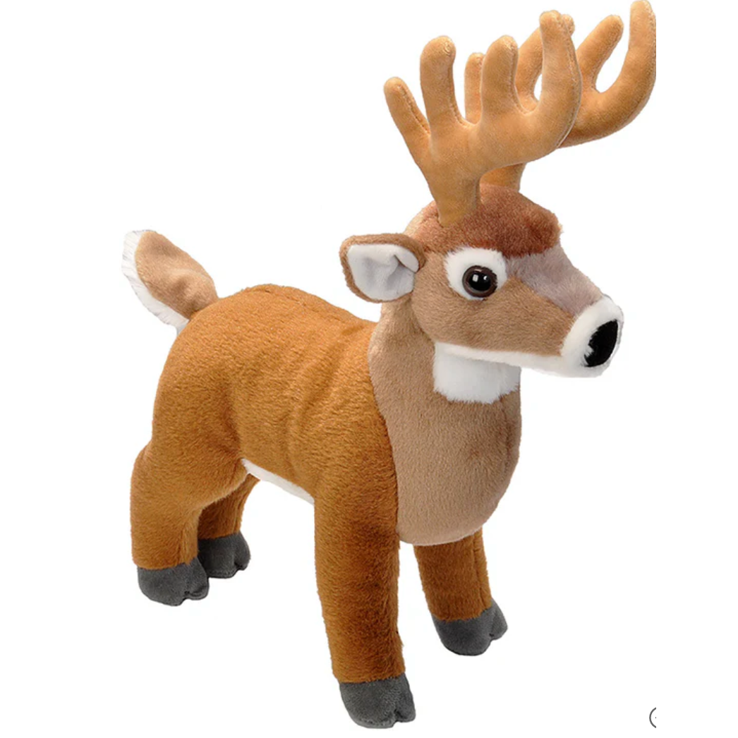 Wild Republic Standing White-tailed Deer Stuffed Animal - 12"-Wild Republic-Little Giant Kidz