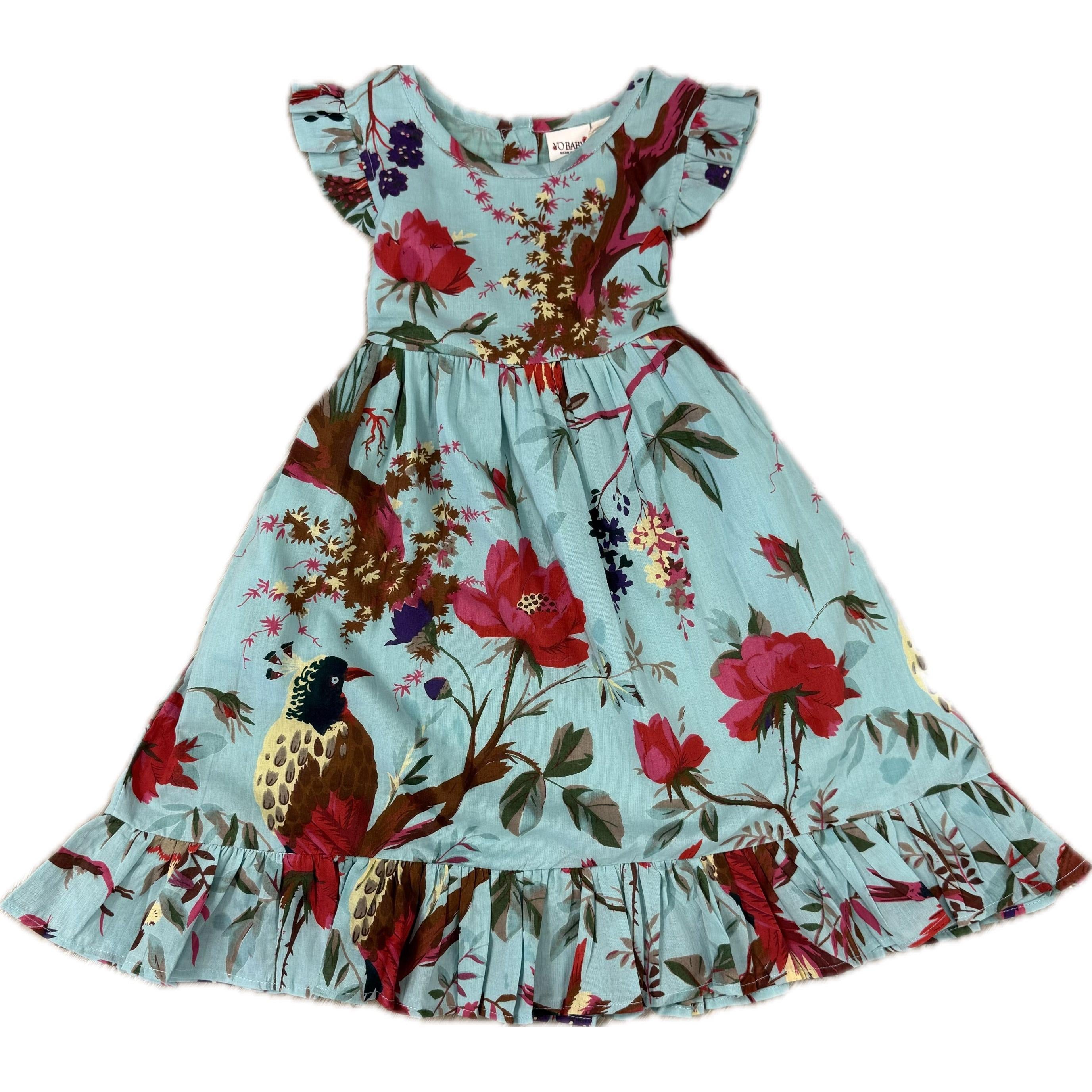 Yo Baby Aqua CoCo Bird Dress-Yo Baby-Little Giant Kidz