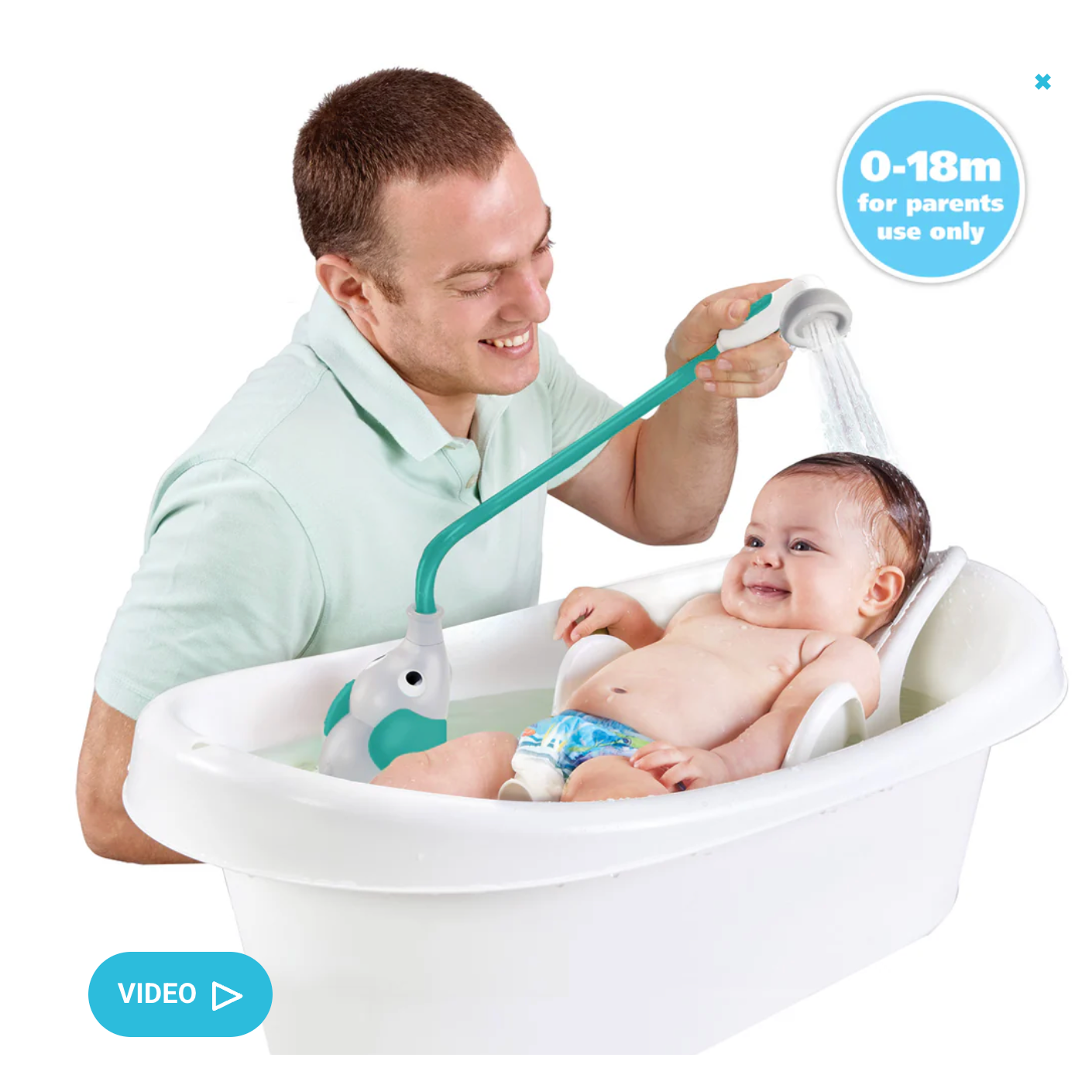 Yookidoo Elephant Baby Shower- Blue-YOOKIDOO-Little Giant Kidz