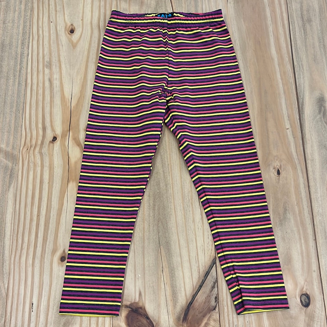 ZaZa Couture Multi Color Stripe Leggings-ZAZA COUTURE-Little Giant Kidz