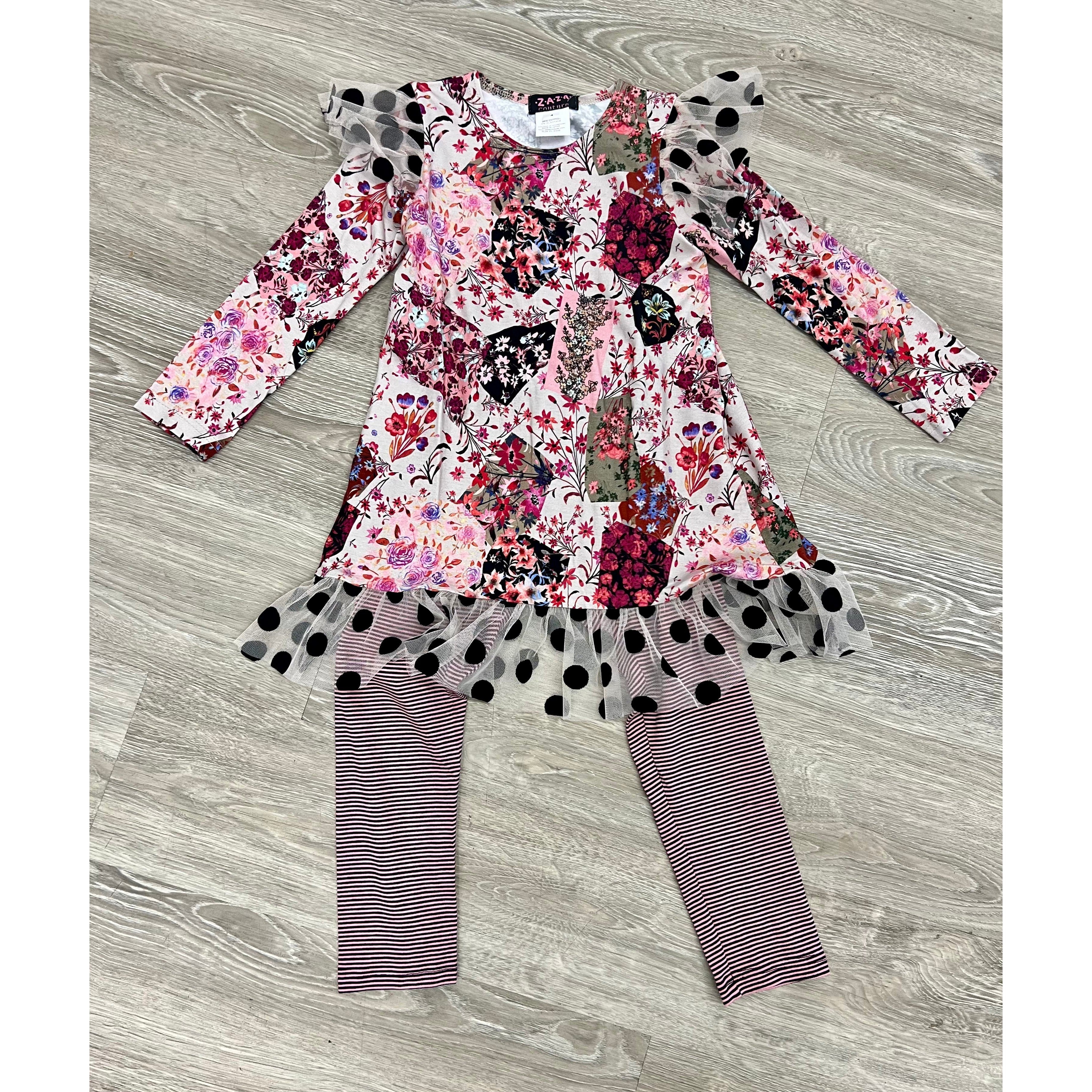 ZaZa Couture Patchwork Tunic Set-ZAZA COUTURE-Little Giant Kidz