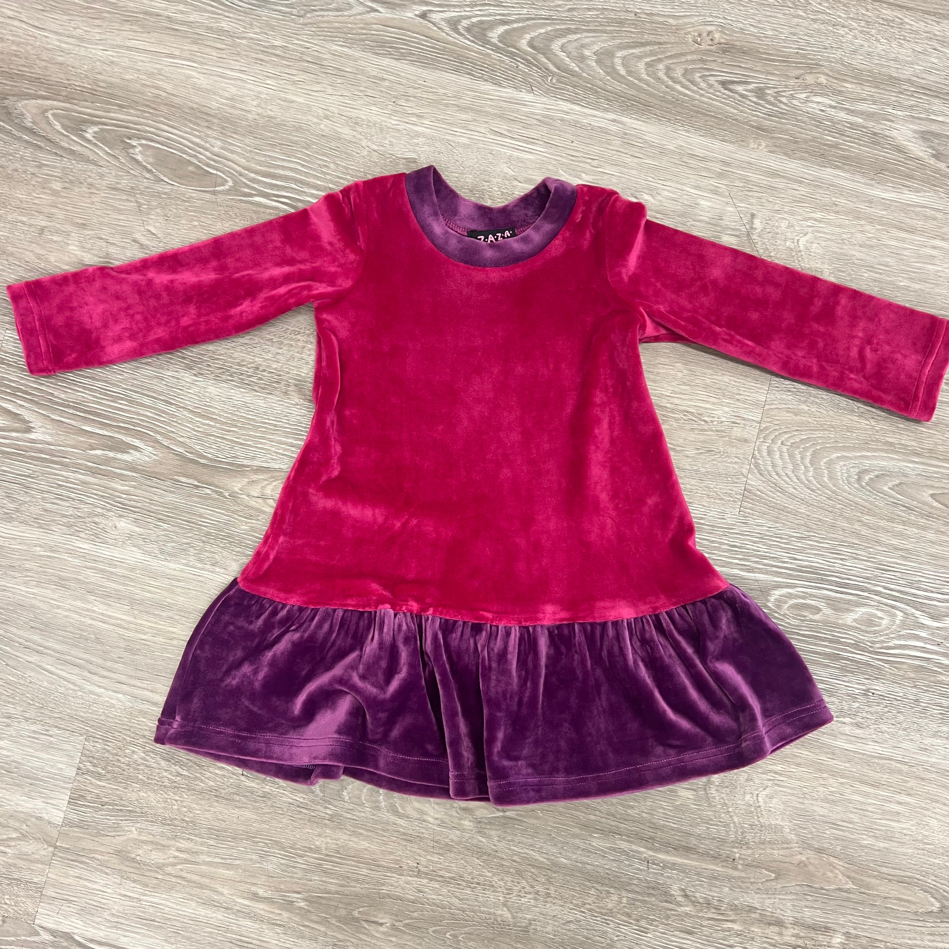 ZaZa Couture Velvet Luiza Dress-ZAZA COUTURE-Little Giant Kidz