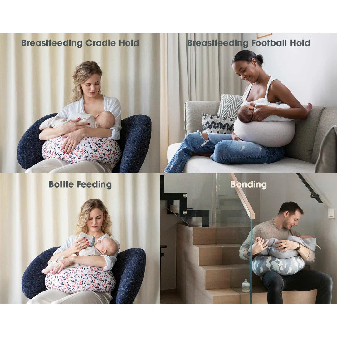 bbhugme® Nursing Pillow - Grey Melange-bbhugme®-Little Giant Kidz