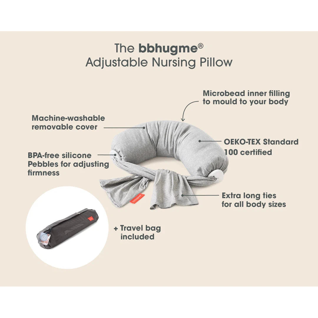 bbhugme® Nursing Pillow - Pink Melange-bbhugme®-Little Giant Kidz