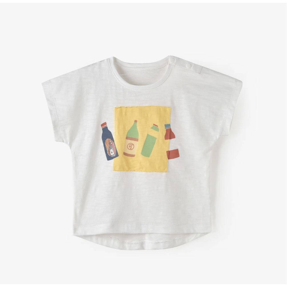 Aimama Kids Noel Short Sleeve T-Shirt - Cream-AIMAMA KIDS-Little Giant Kidz