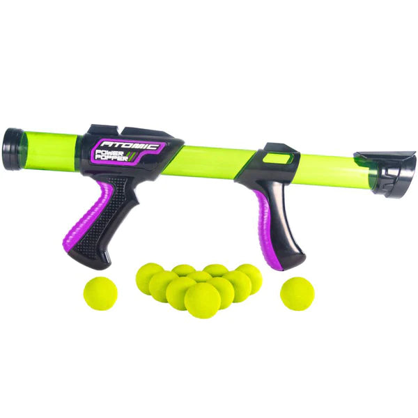 Atomic Power Popper 12X Foam Ball Blaster - Rapid Fire Pump Shoots Up to 12 Foam Balls-HOG WILD-Little Giant Kidz