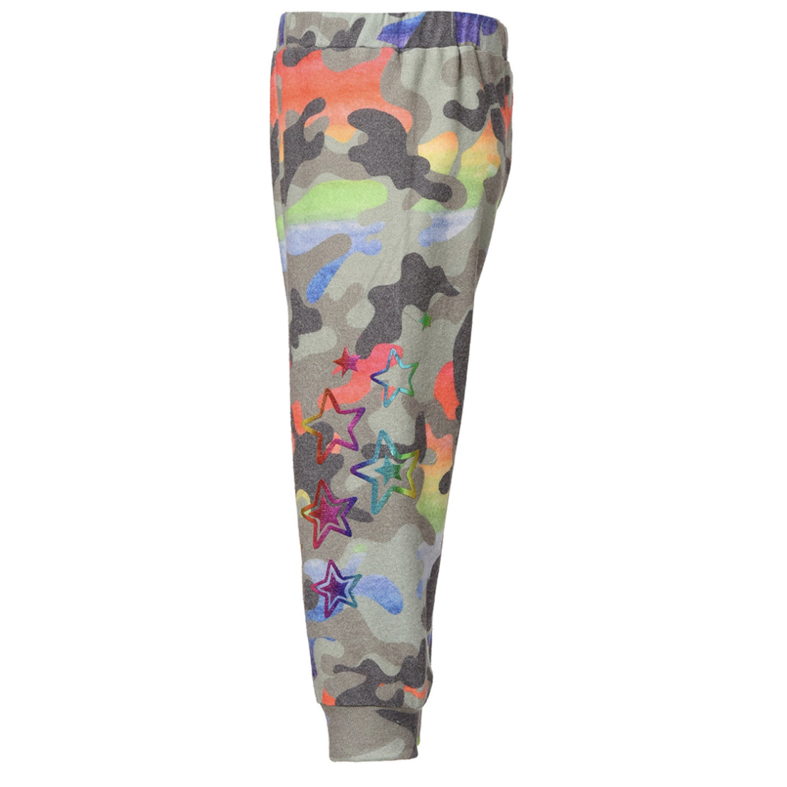 Baby Sara Rainbow Camo Print Joggers - Olive-Baby Sara-Little Giant Kidz