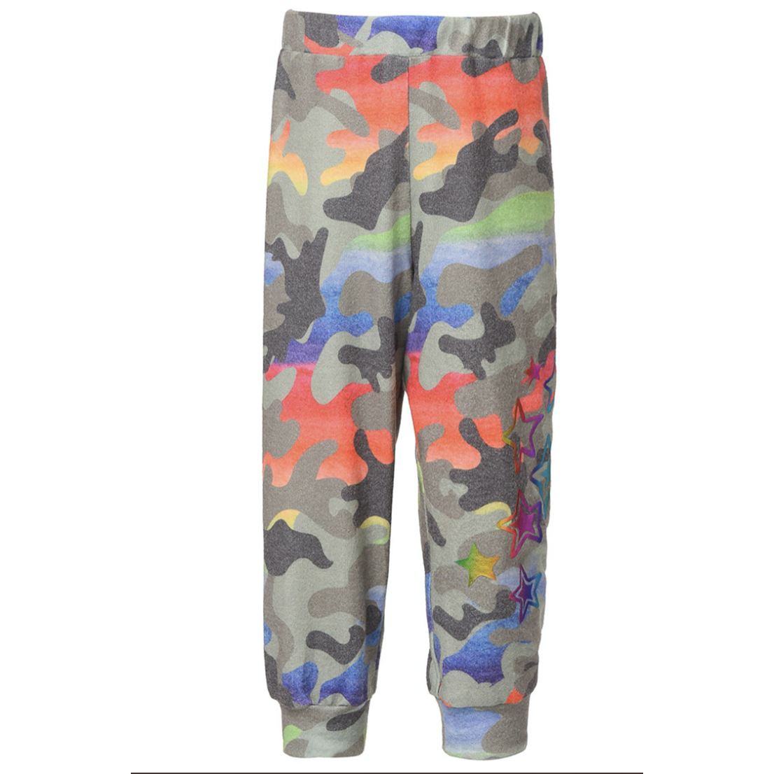 Baby Sara Rainbow Camo Print Joggers - Olive-Baby Sara-Little Giant Kidz