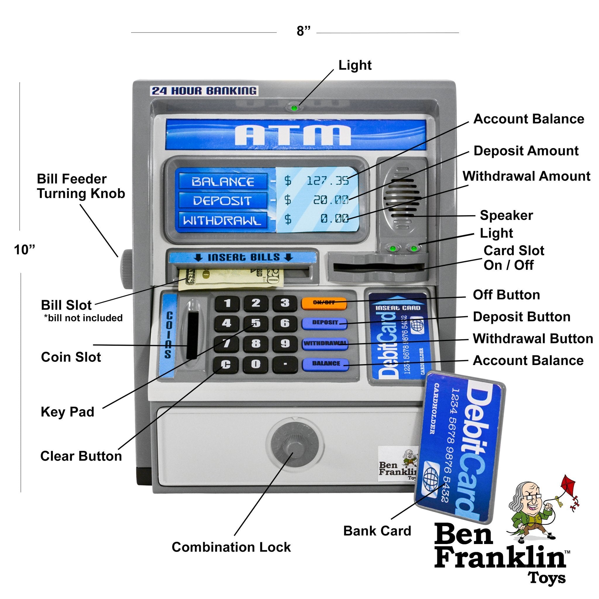 Ben Franklin Toys Talking ATM Machine-Ben Franklin Toys-Little Giant Kidz