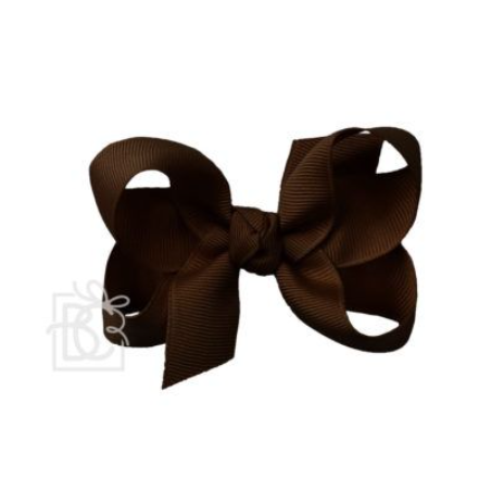 Beyond Creations Grosgrain Bow Medium on Alligator Clip (BKMAC) - Turftan-BEYOND CREATIONS-Little Giant Kidz