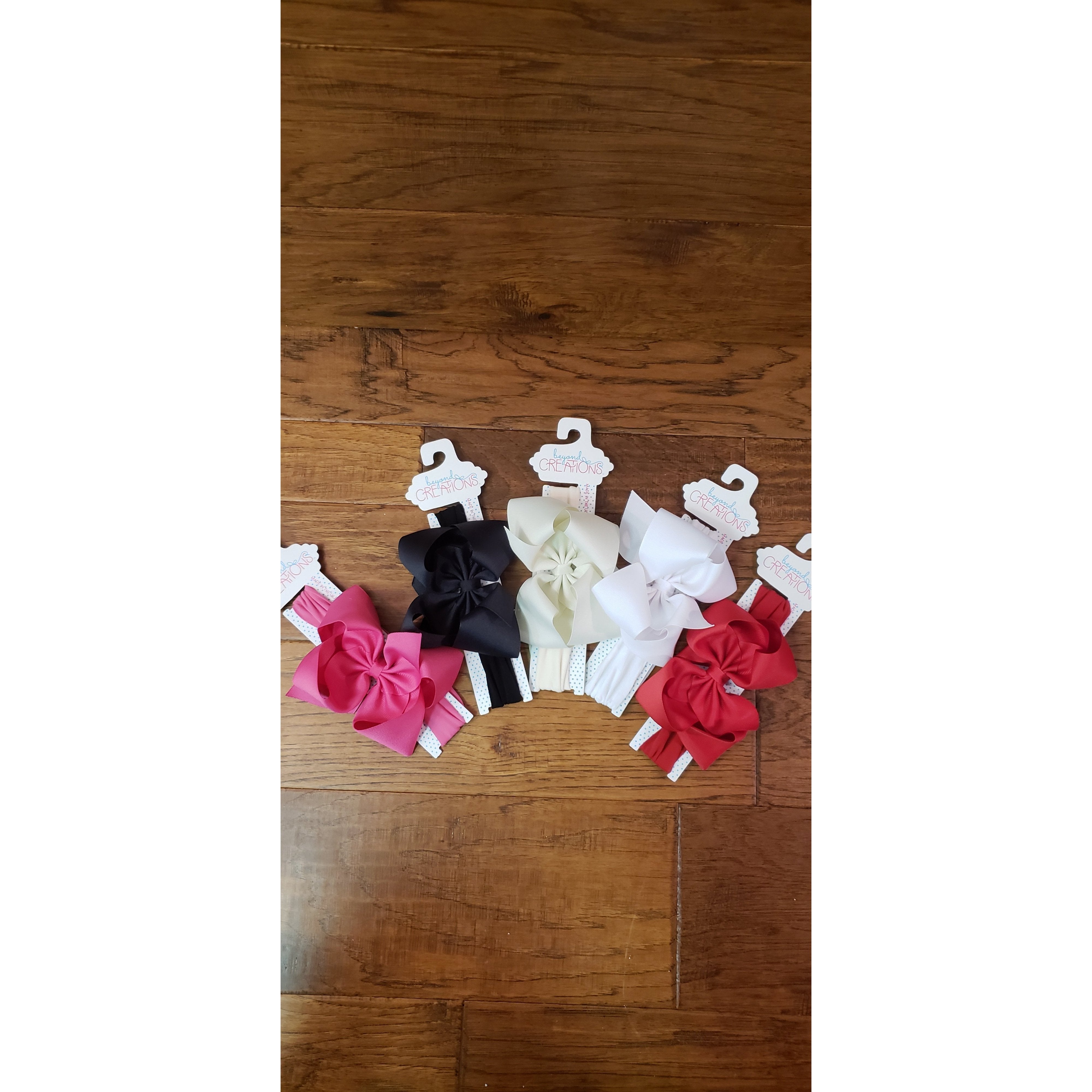 Beyond Creations Pantyhose Headband w/5.5" XL Grosgrain Bow Size 1 (3 Months+)-BEYOND CREATIONS-Little Giant Kidz