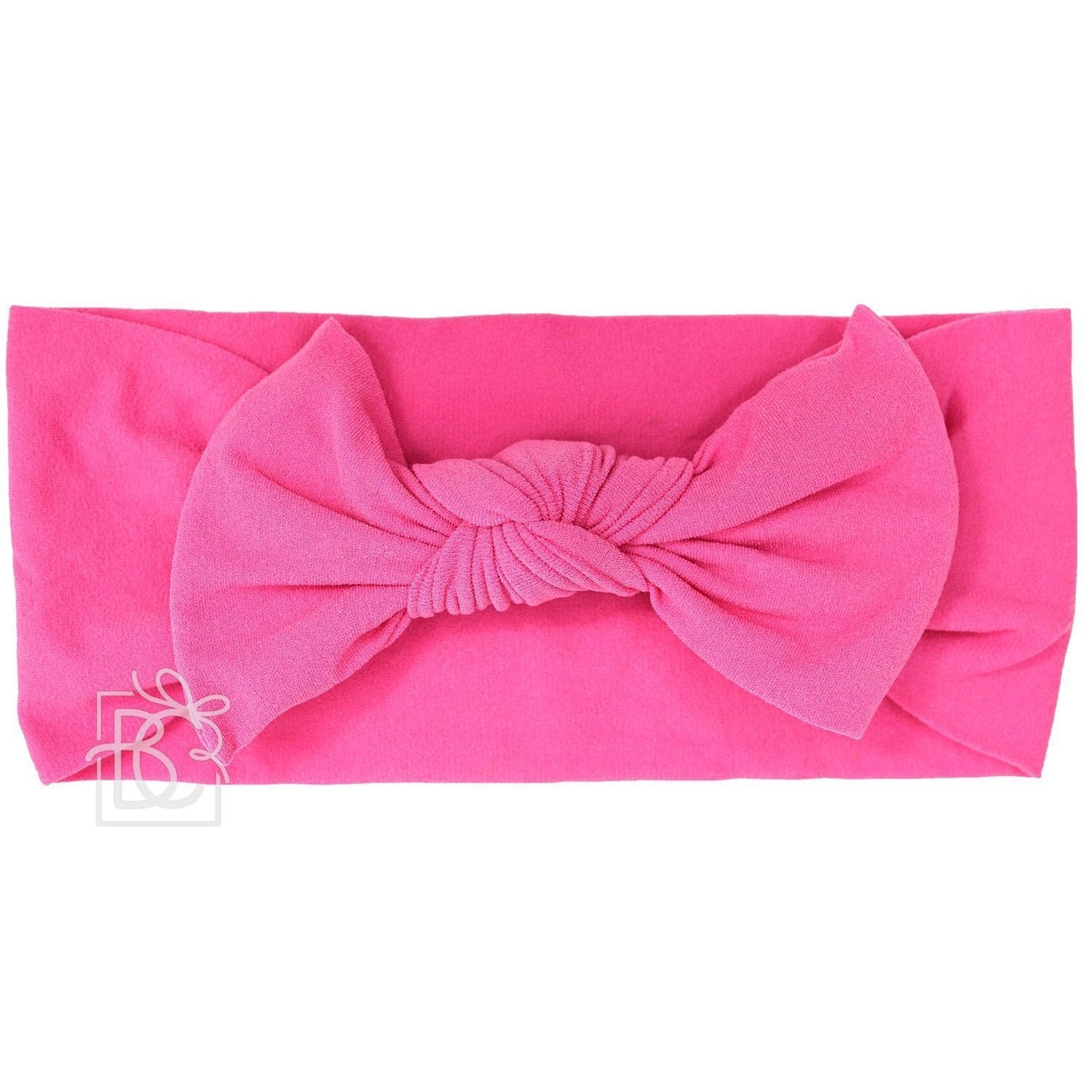 Beyond Creations Pantyhose Headband w/Square Knot Bow (3M+)-BEYOND CREATIONS-Little Giant Kidz