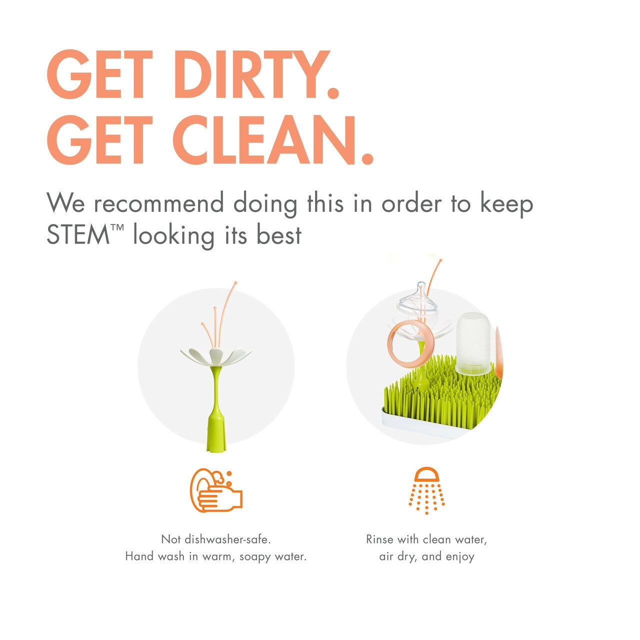 Boon STEM Drying Rack Accessory - Coral/White-BOON-Little Giant Kidz